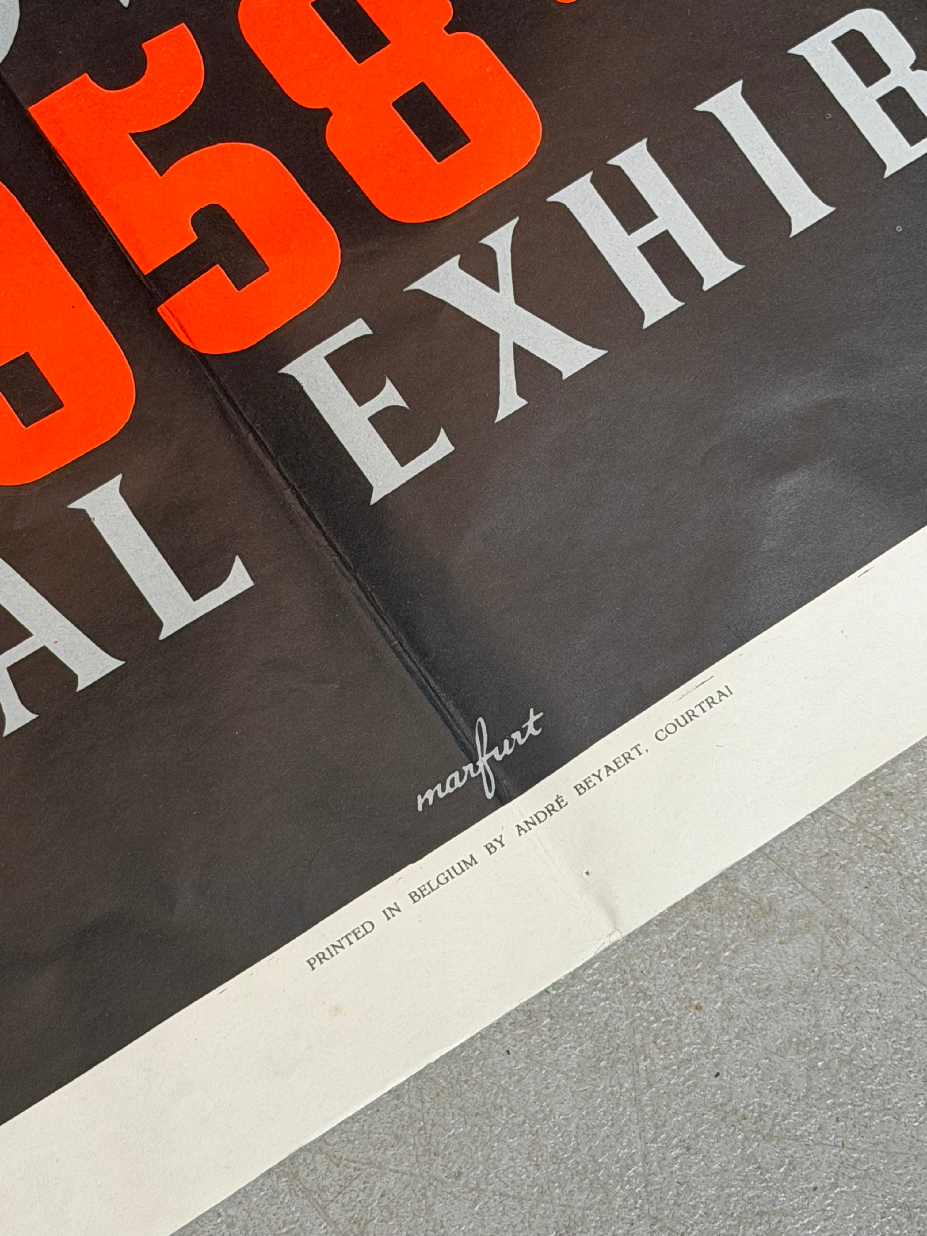Leo Marfurt – Brussels Universal Exhibition 1958 (Expo 58) Poster – 120 x 78 cm