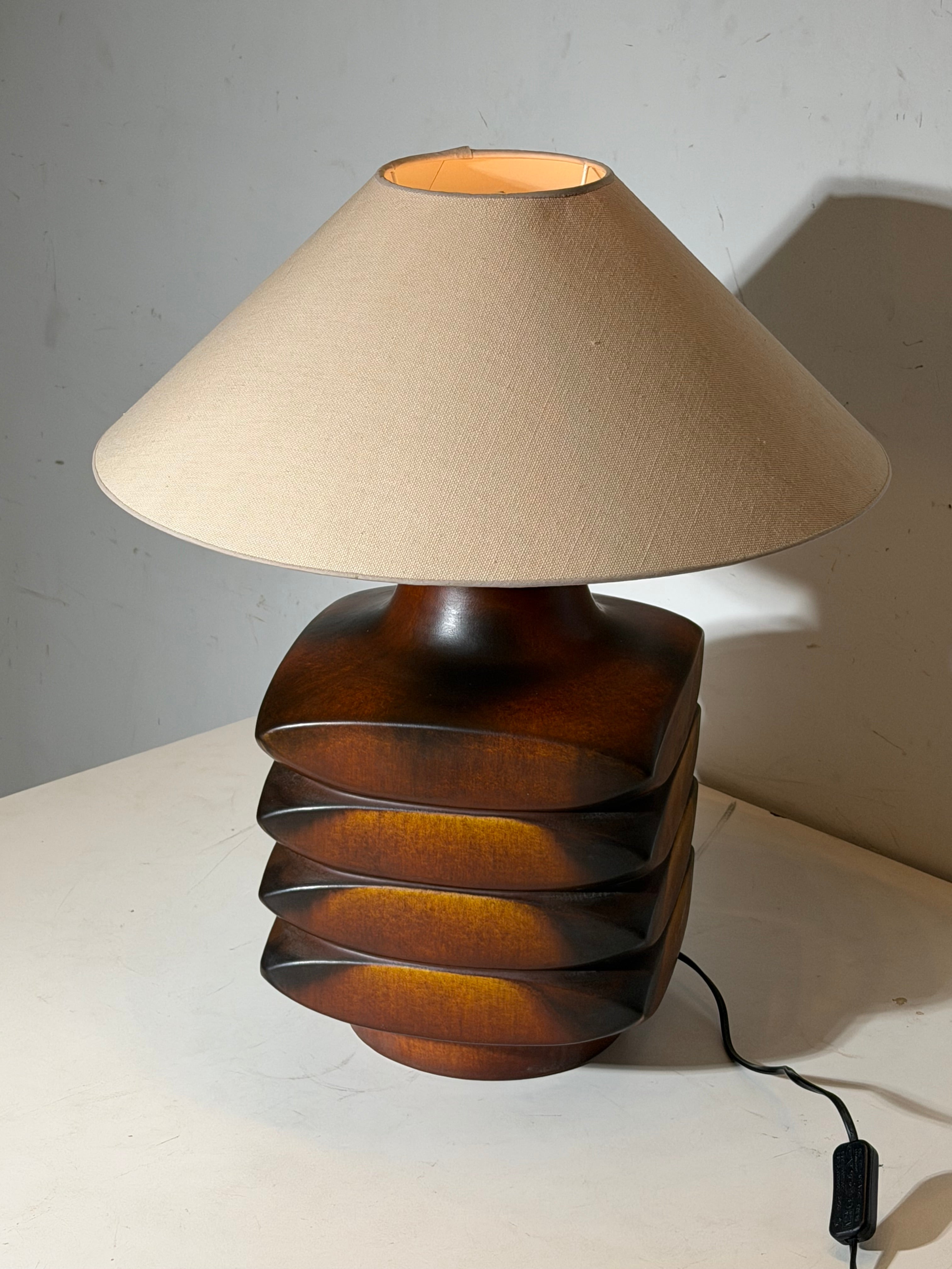 Vintage Ceramic Table Lamp by Cari Zalloni – Sculptural Design – 60 cm