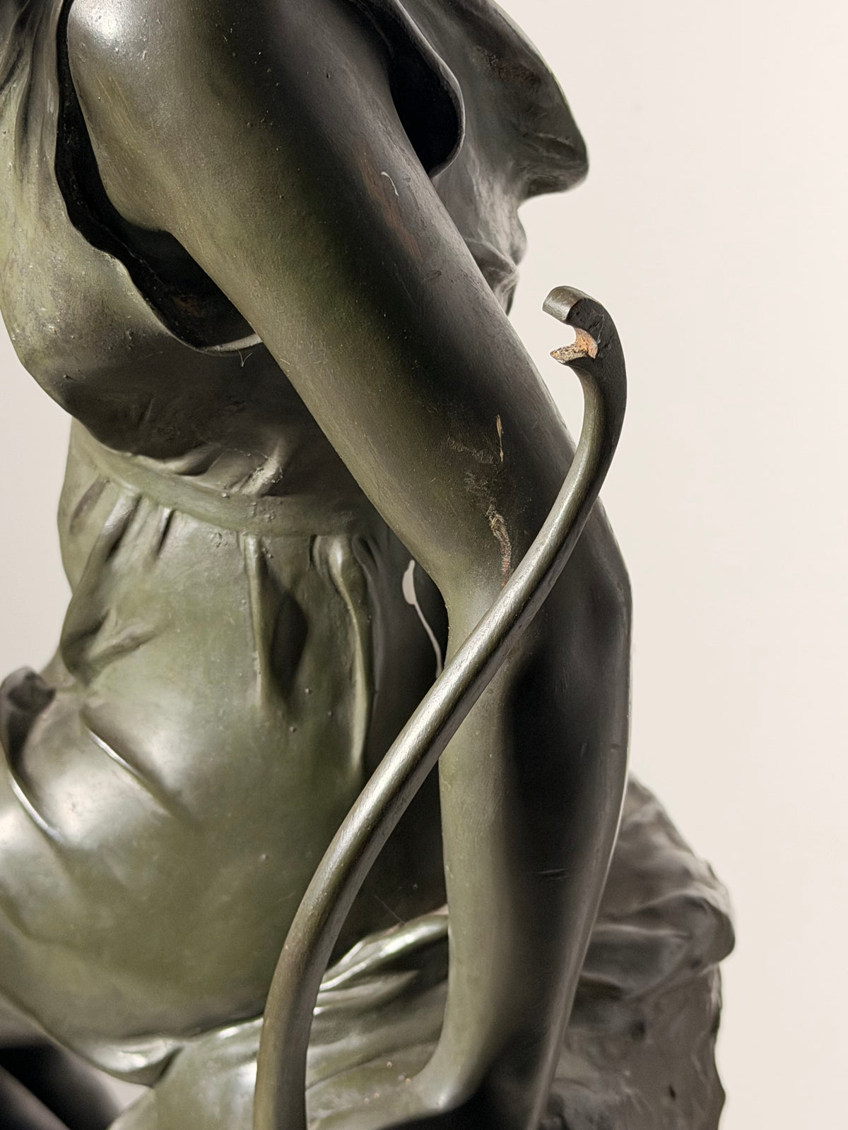 Nymphe de Diane – Antique Bronze Sculpture by Signoret-Ledieu – Rotating Base