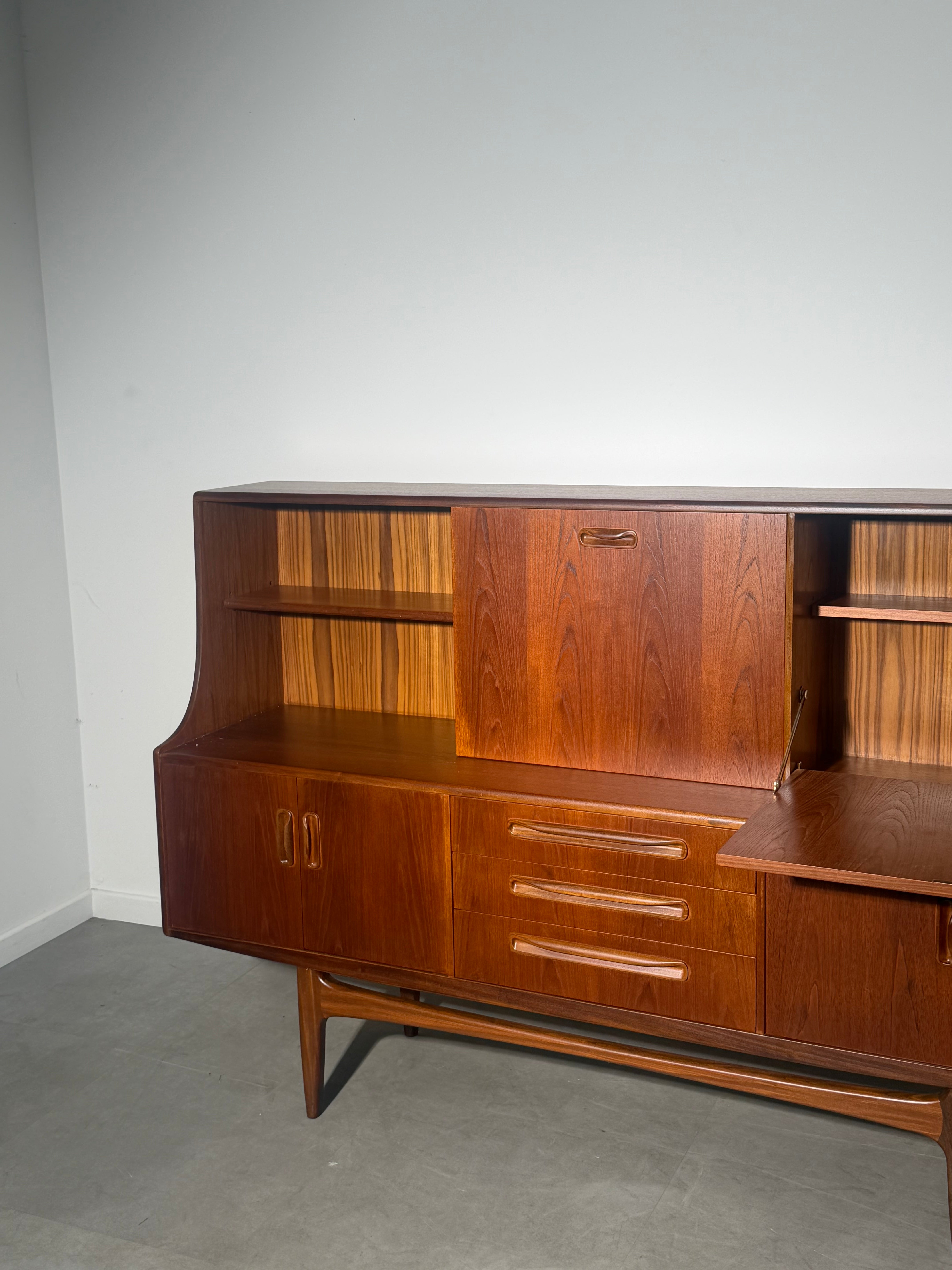 Victor B. Wilkins “Fresco” Teak Highboard for G-Plan – Mid-Century Modern