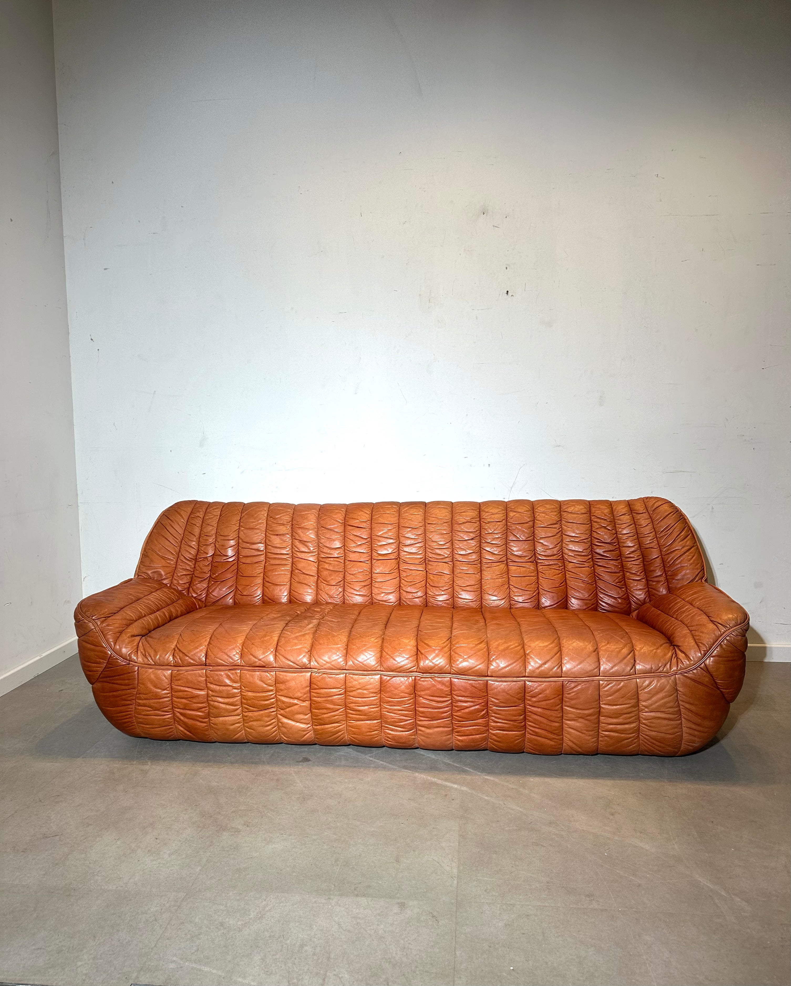 Vintage Laauser Leather Sofa