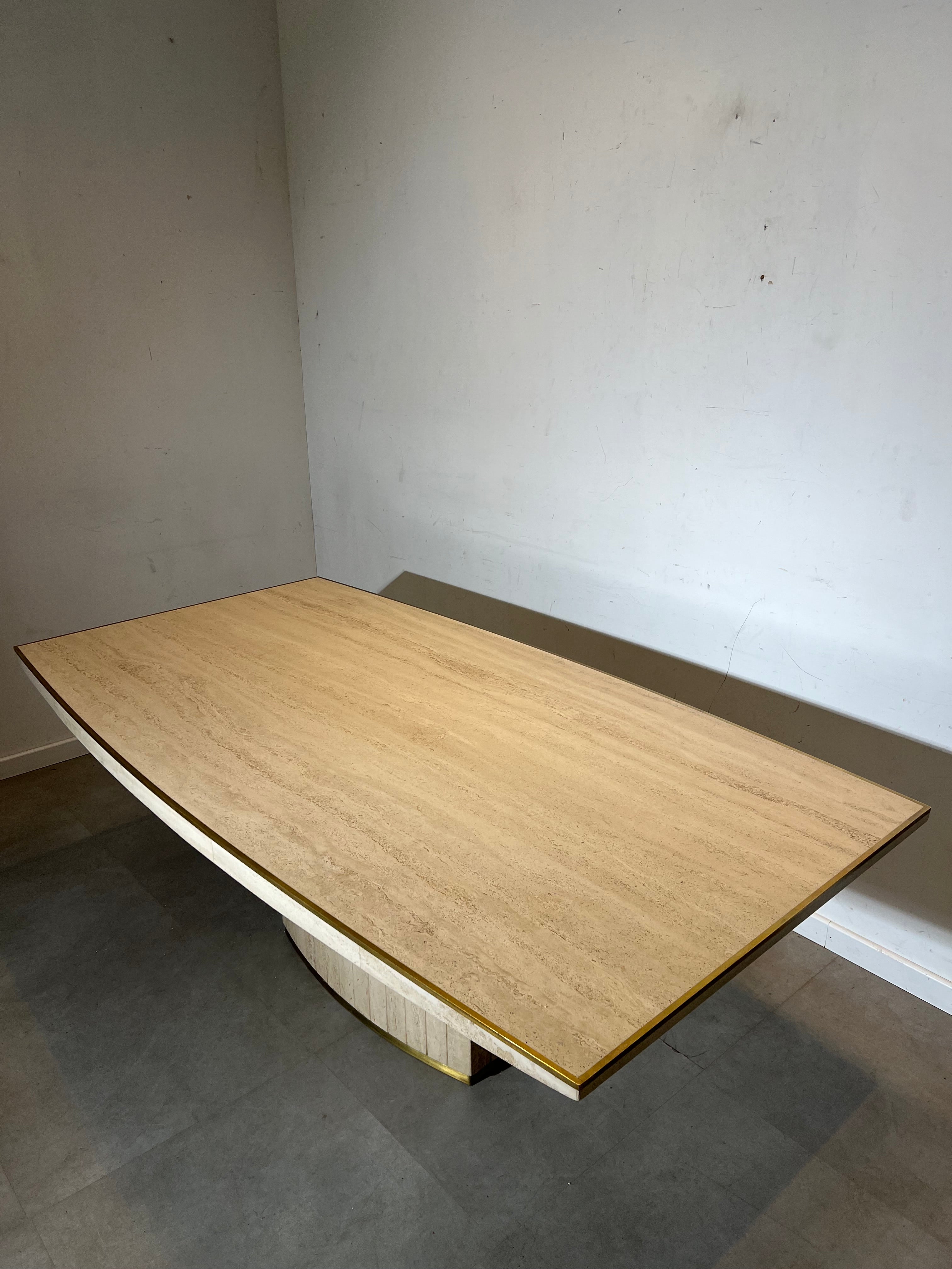 Travertine Table by Willy Rizzo