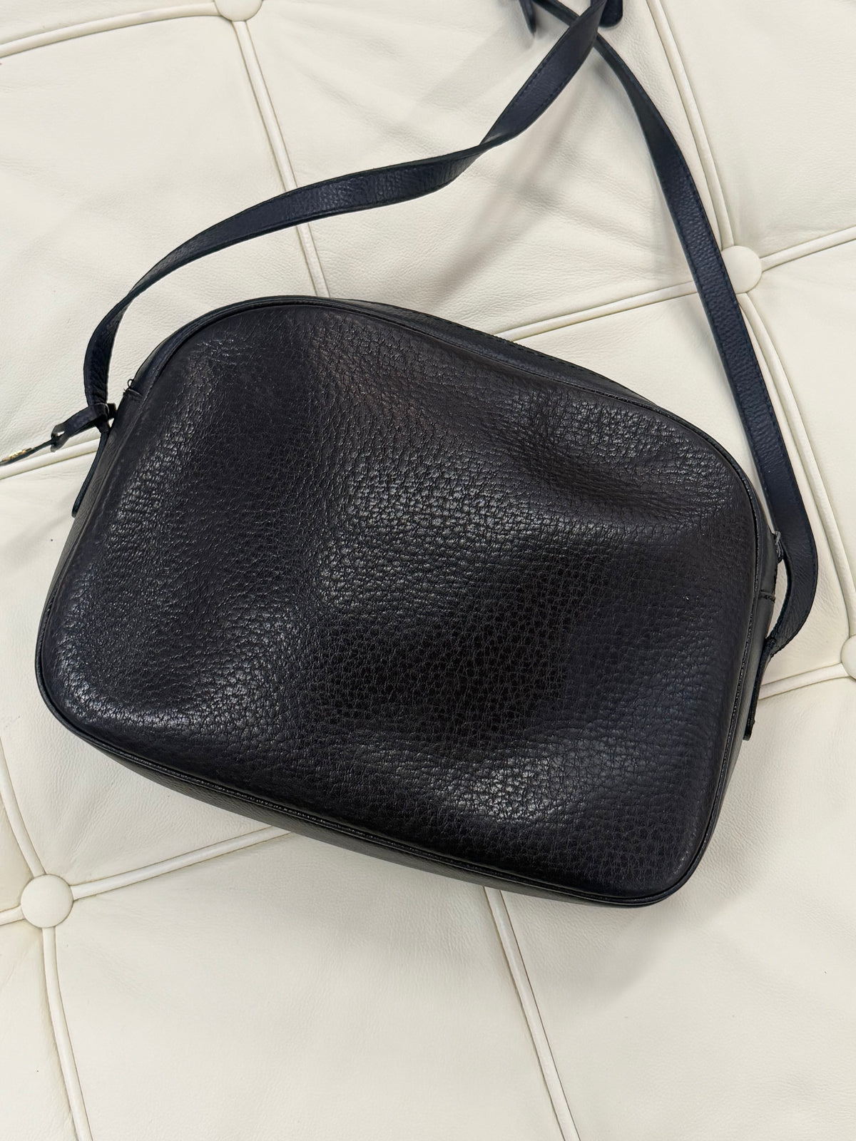 Vintage Delvaux Navy Blue Crossbody Bag