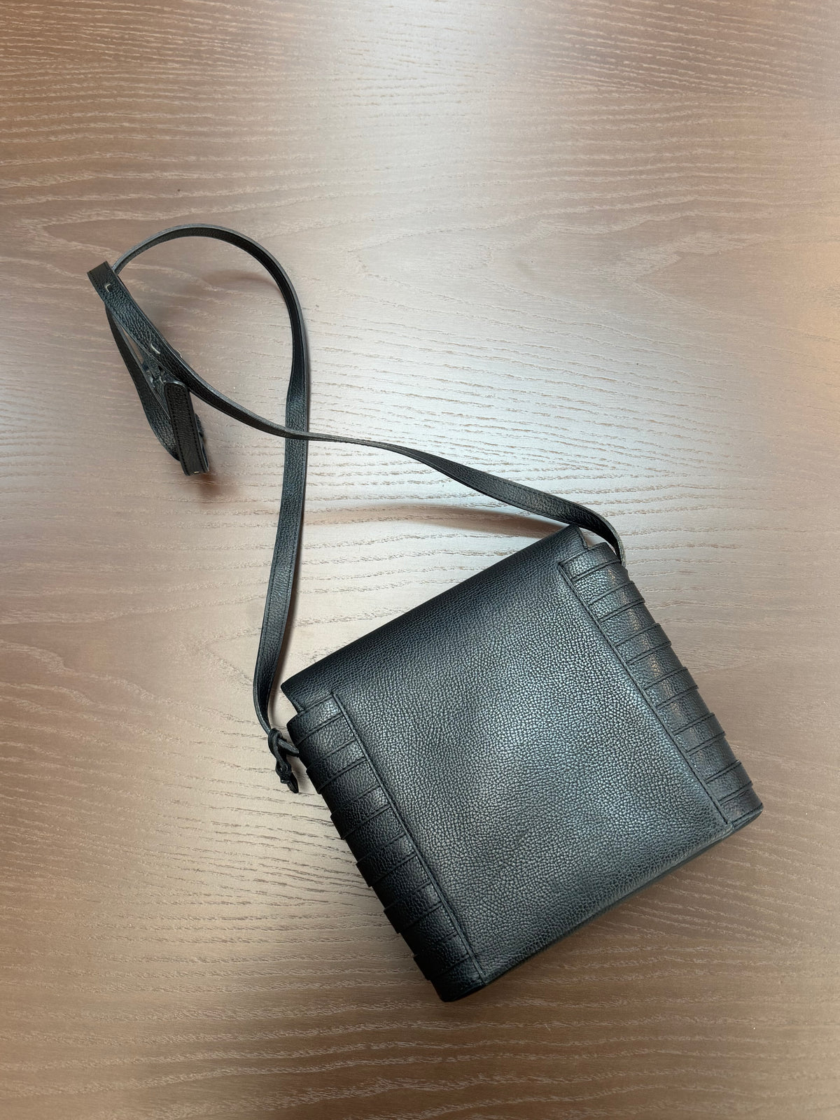 Delvaux Le Cèdre Black Leather Crossbody Bag