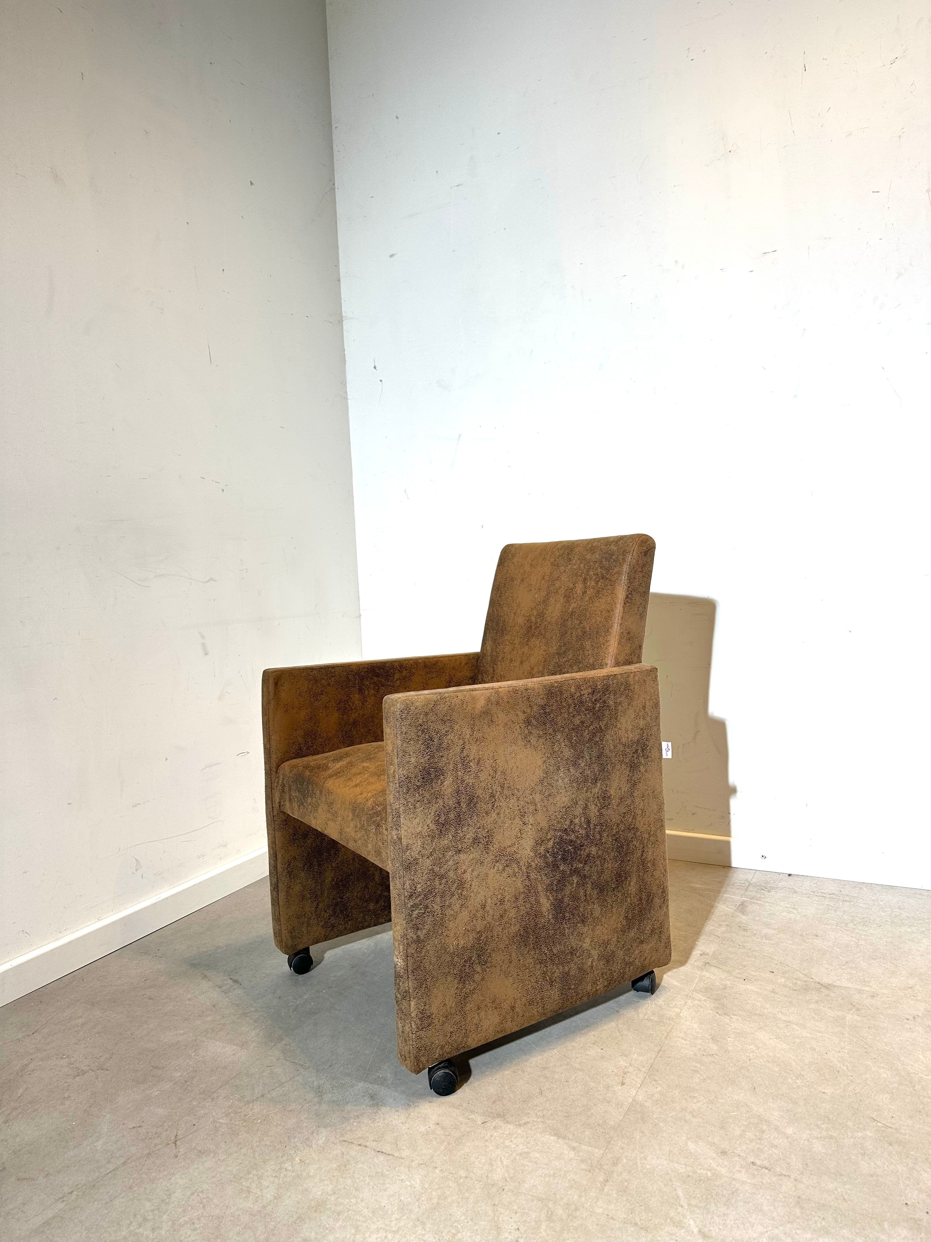 vidaXL armchairs on castors – set of 8