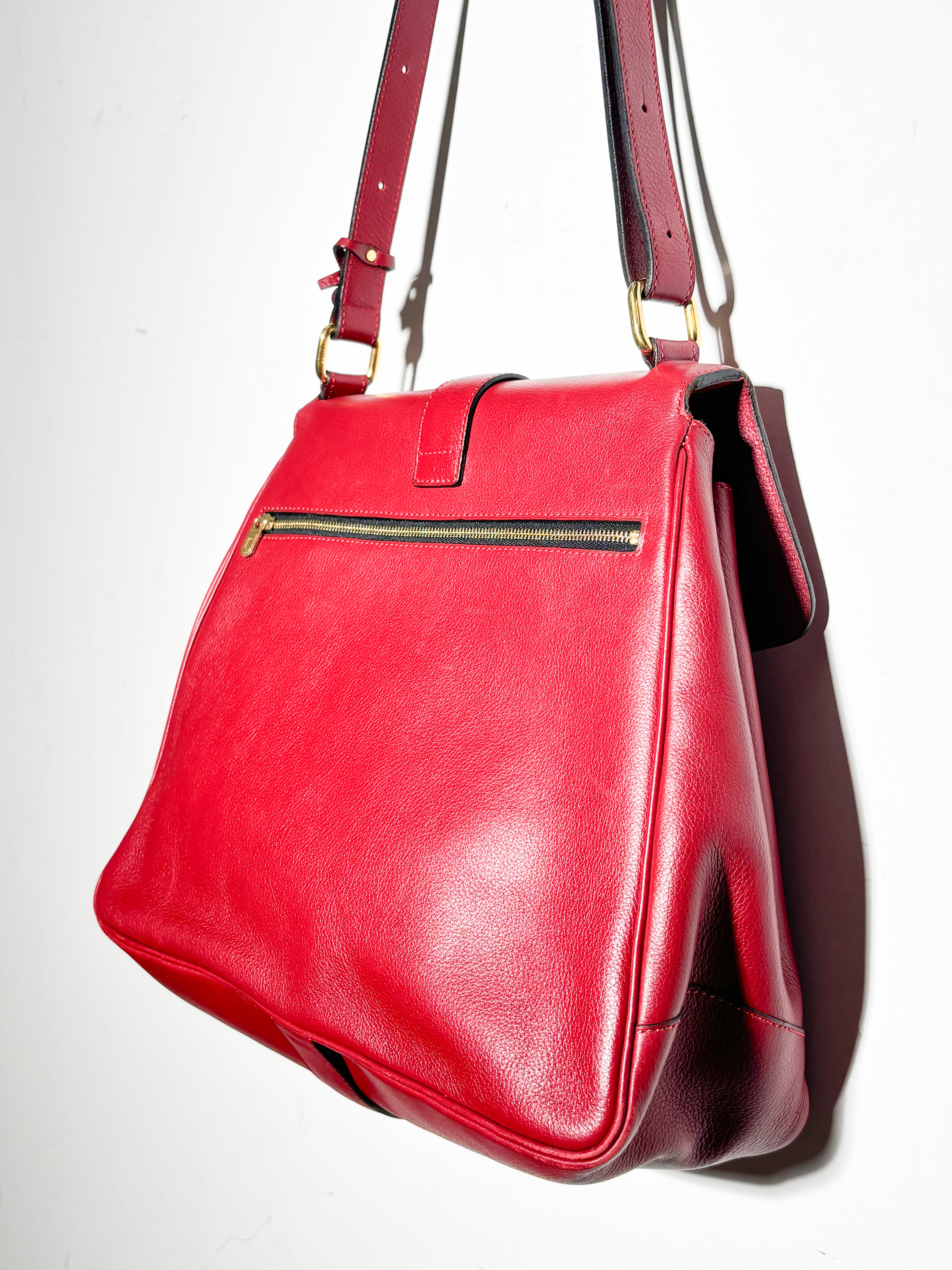 Delvaux red leather shoulder Bag