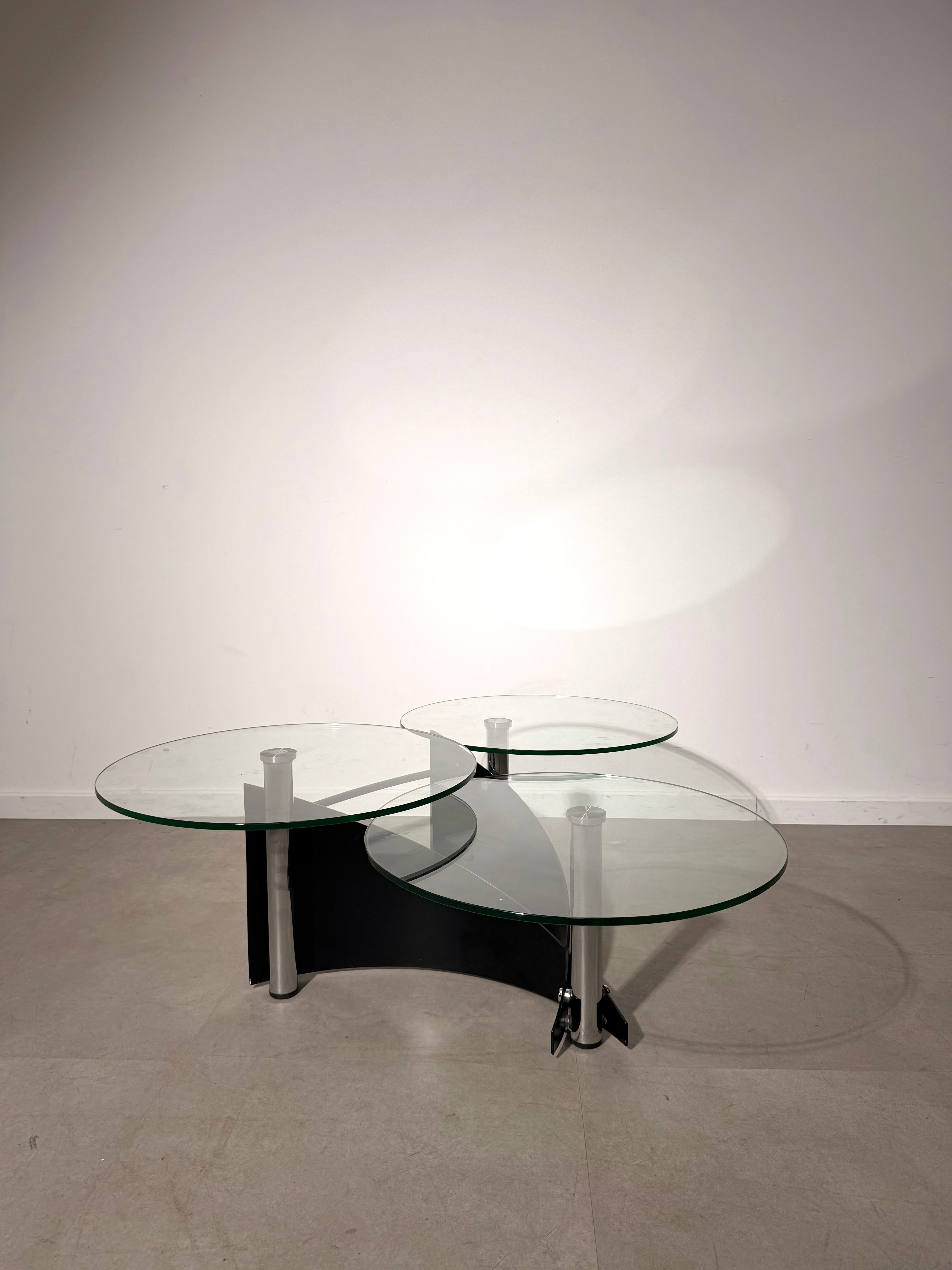 Rotating Glass Coffee Table