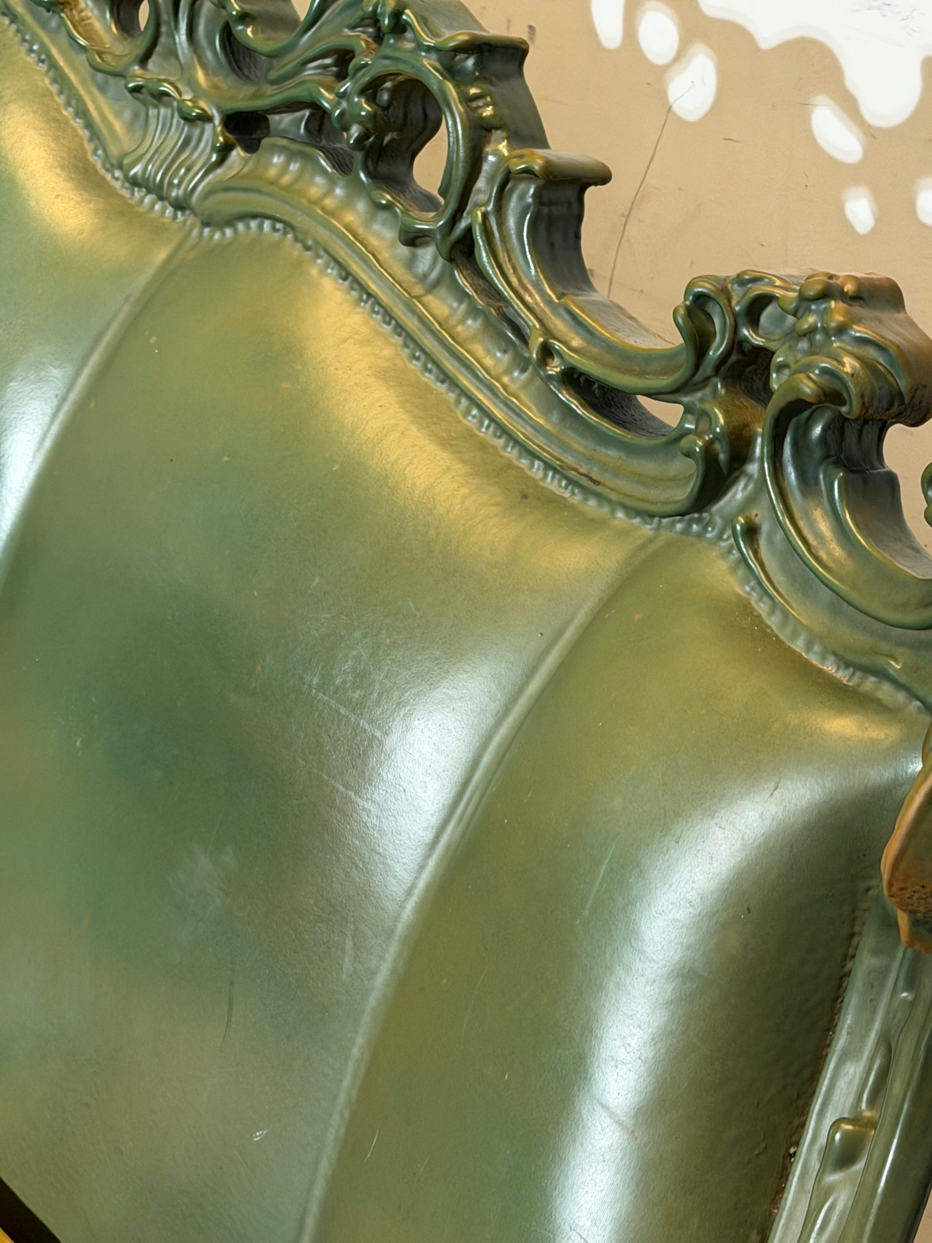 Sixinch Rococo Leather Sofa – Former Sofa of Bar Louis Leuven – 230 cm