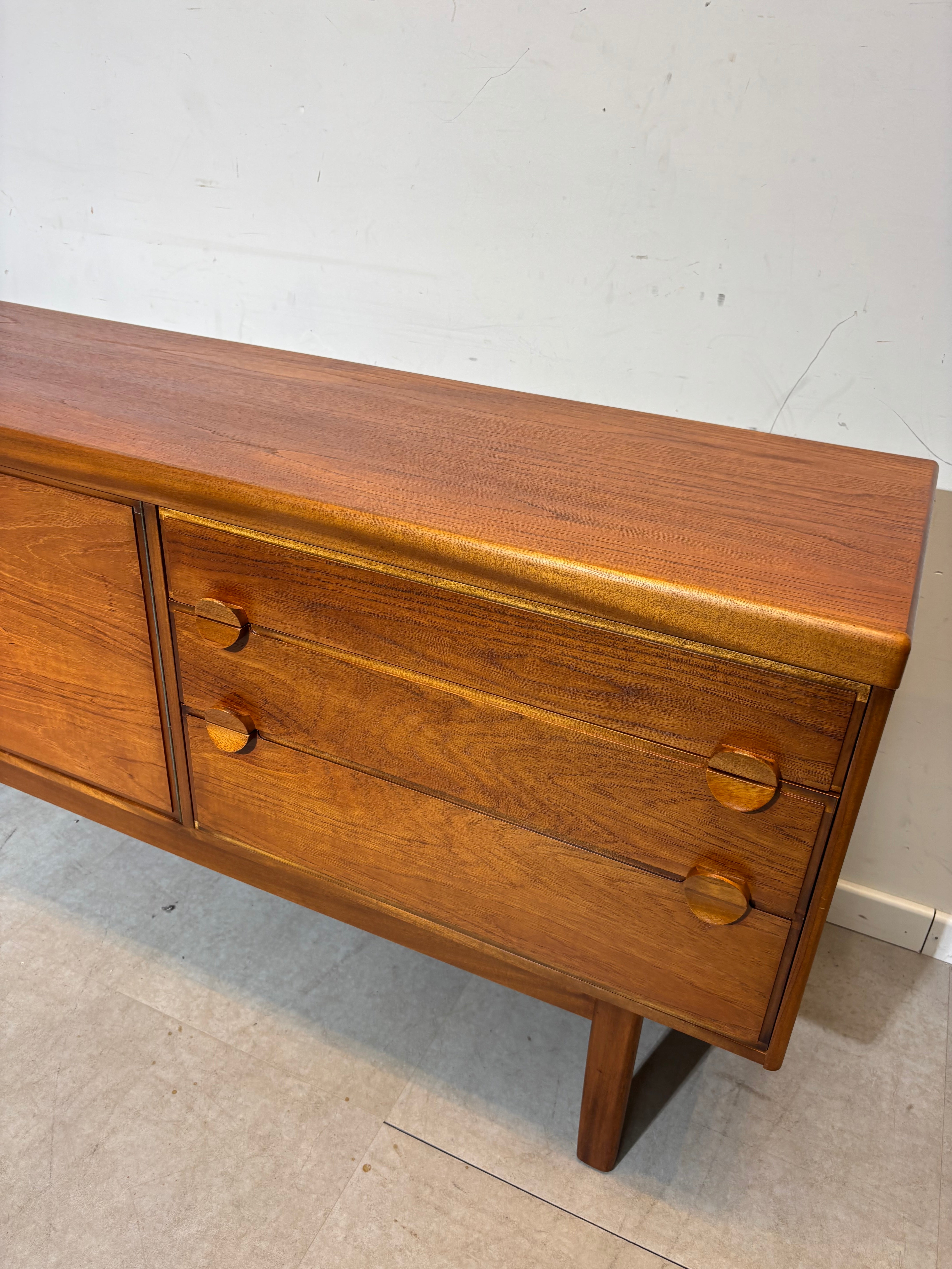 Vintage Nathan teak sideboard 3 drawers - 2 doors