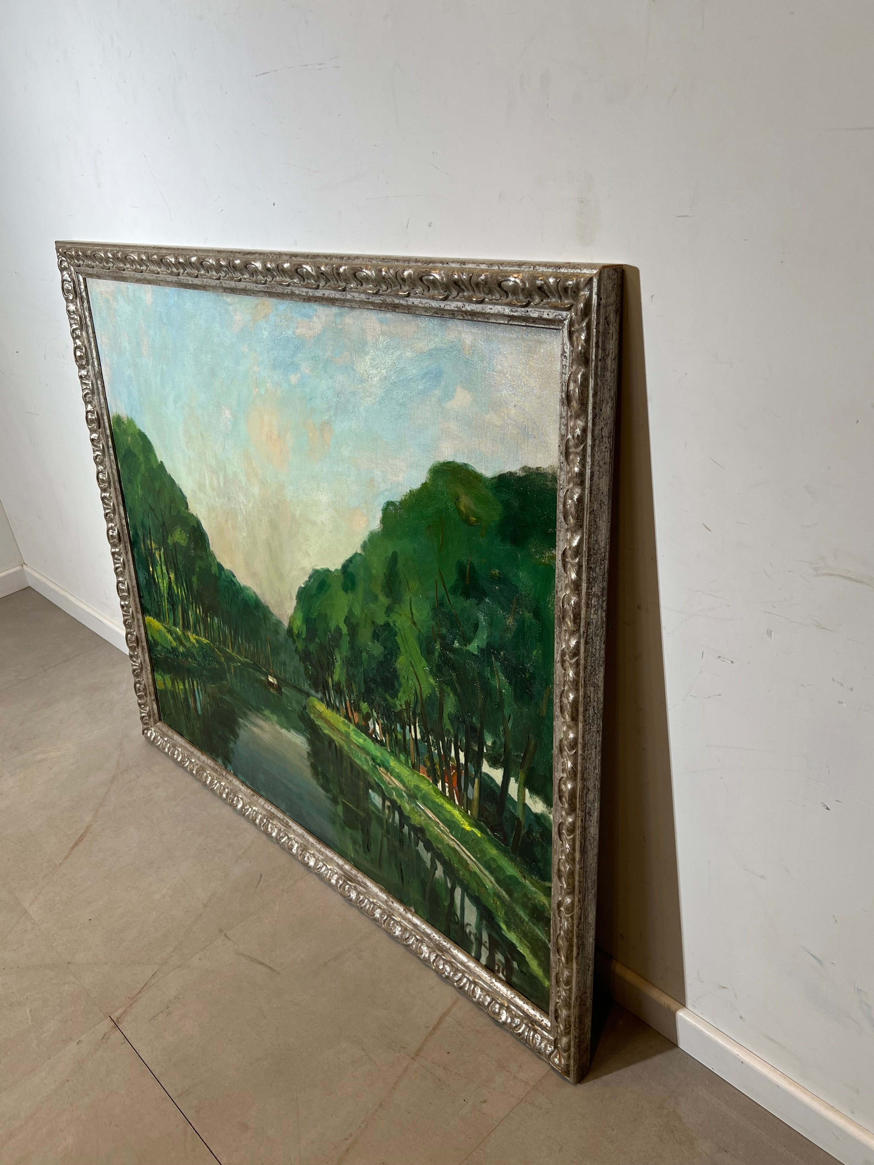 Joseph De Coene – “De Leie bij Deurle” Oil Painting on Canvas