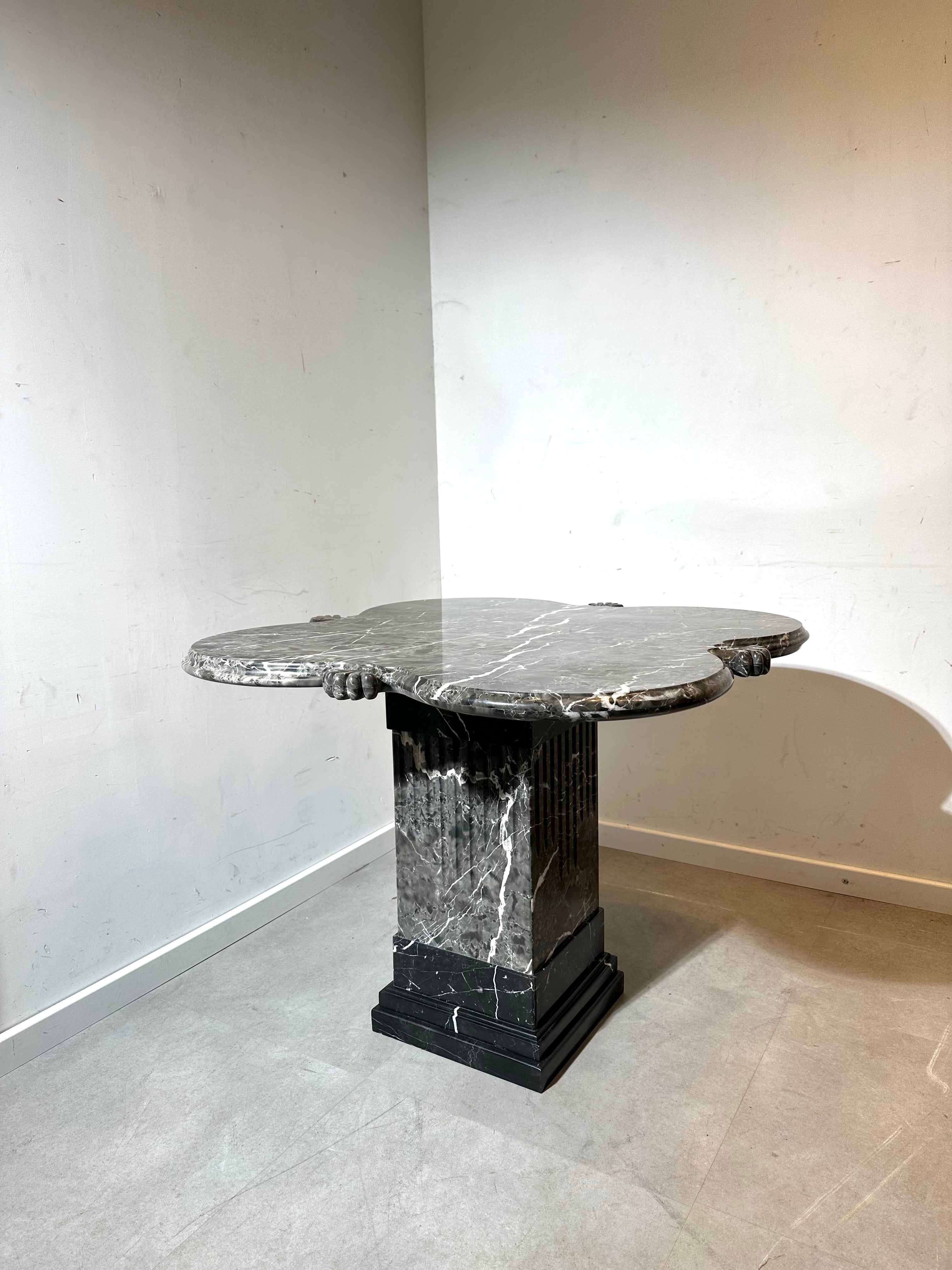 Vintage Black Marble Center Table