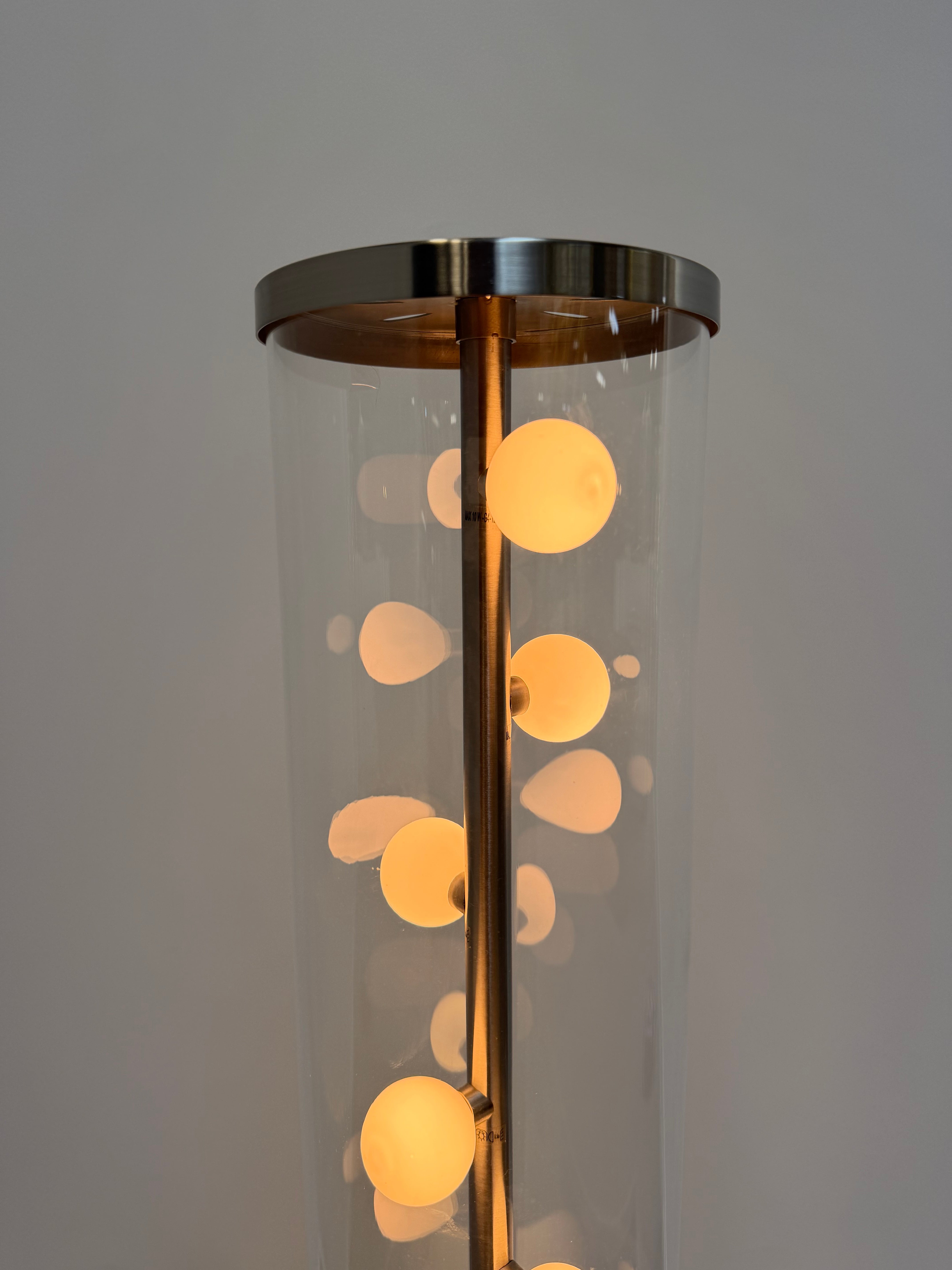 Contemporary Glass Column Floor Lamp