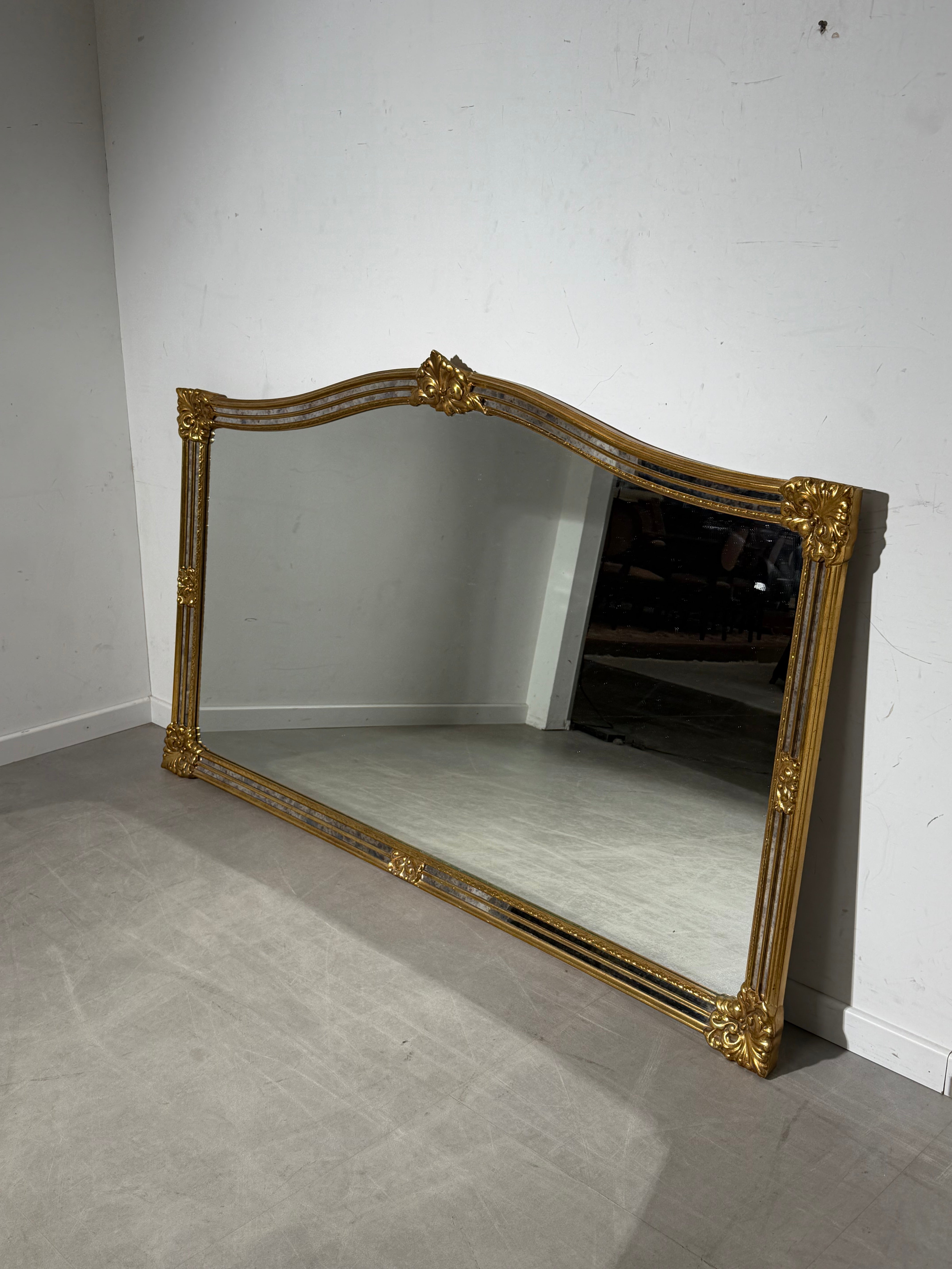 Deknudt Vintage Wall Mirror – Ornate Gilded Frame – 185 x 115 cm