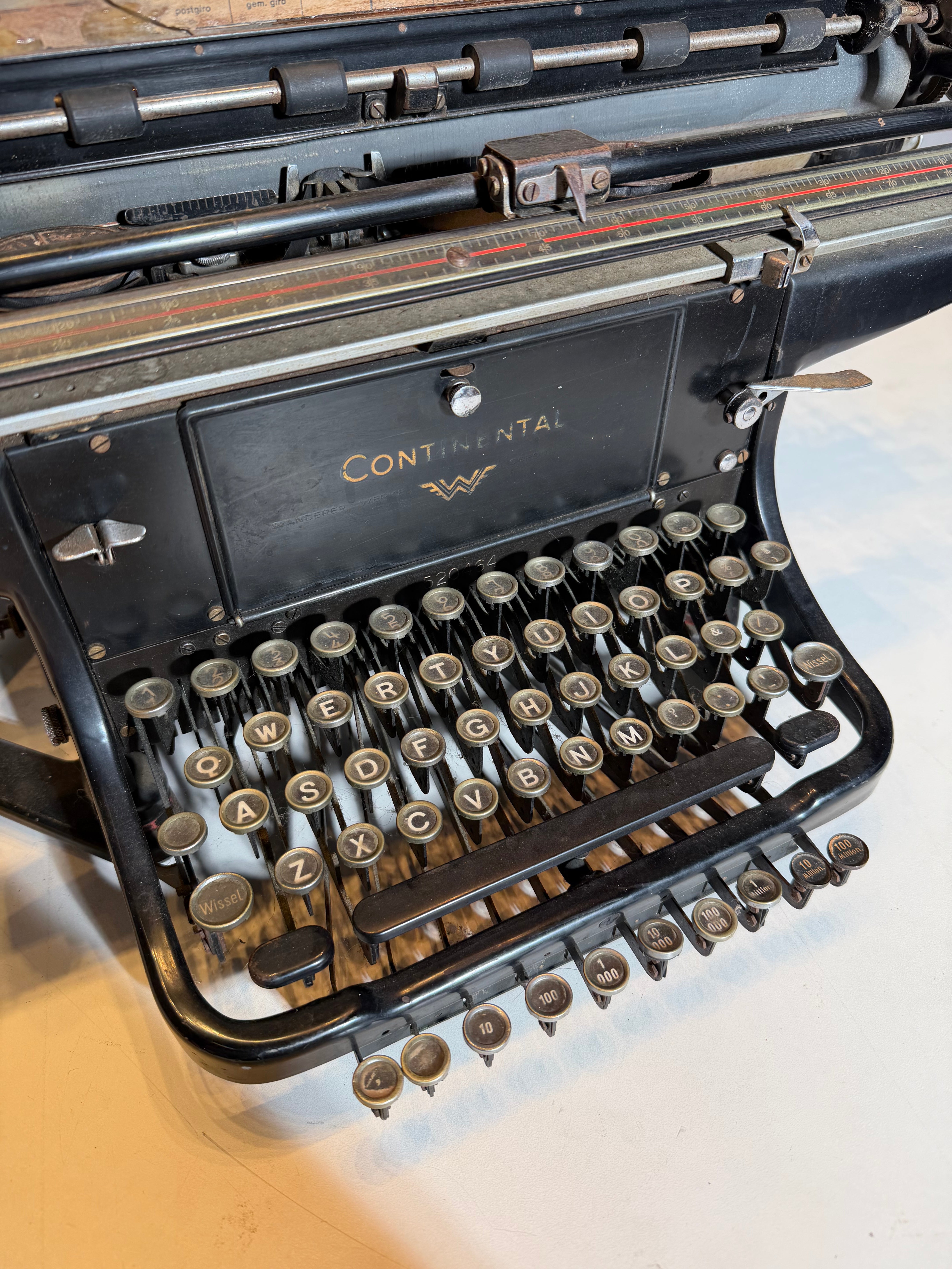 Machine à écrire Continental Rapidus antique – design allemand vintage