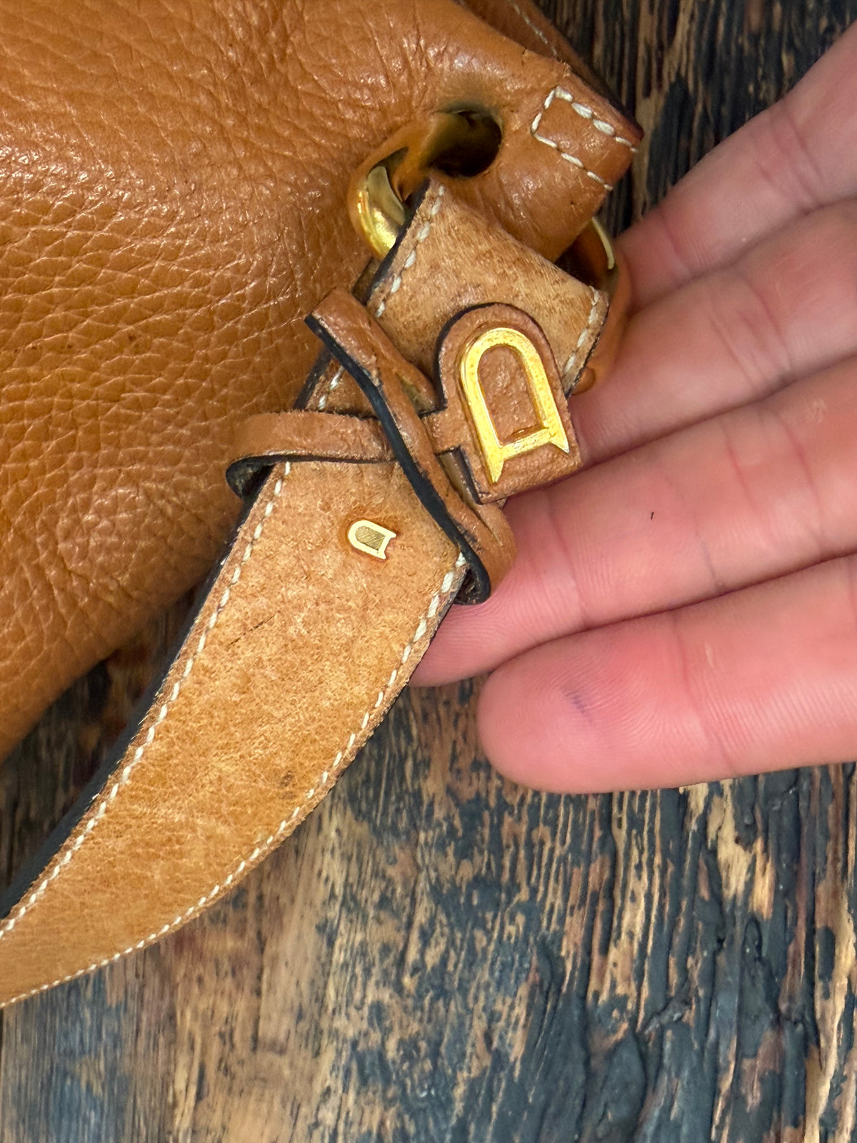 Delvaux Fichu Shoulder Bag – Cognac Leather