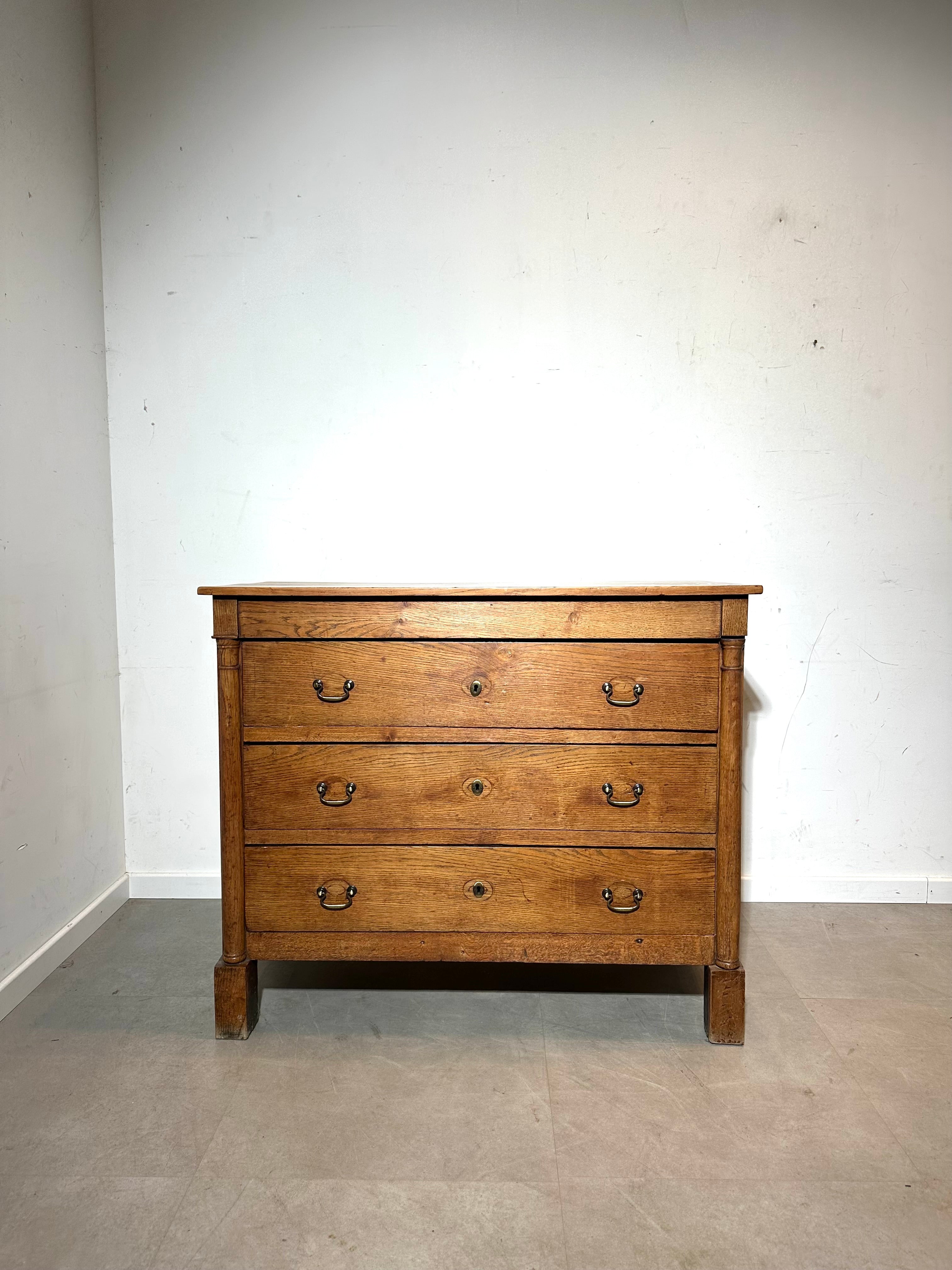 Antique Solid Oak Chest of Drawers