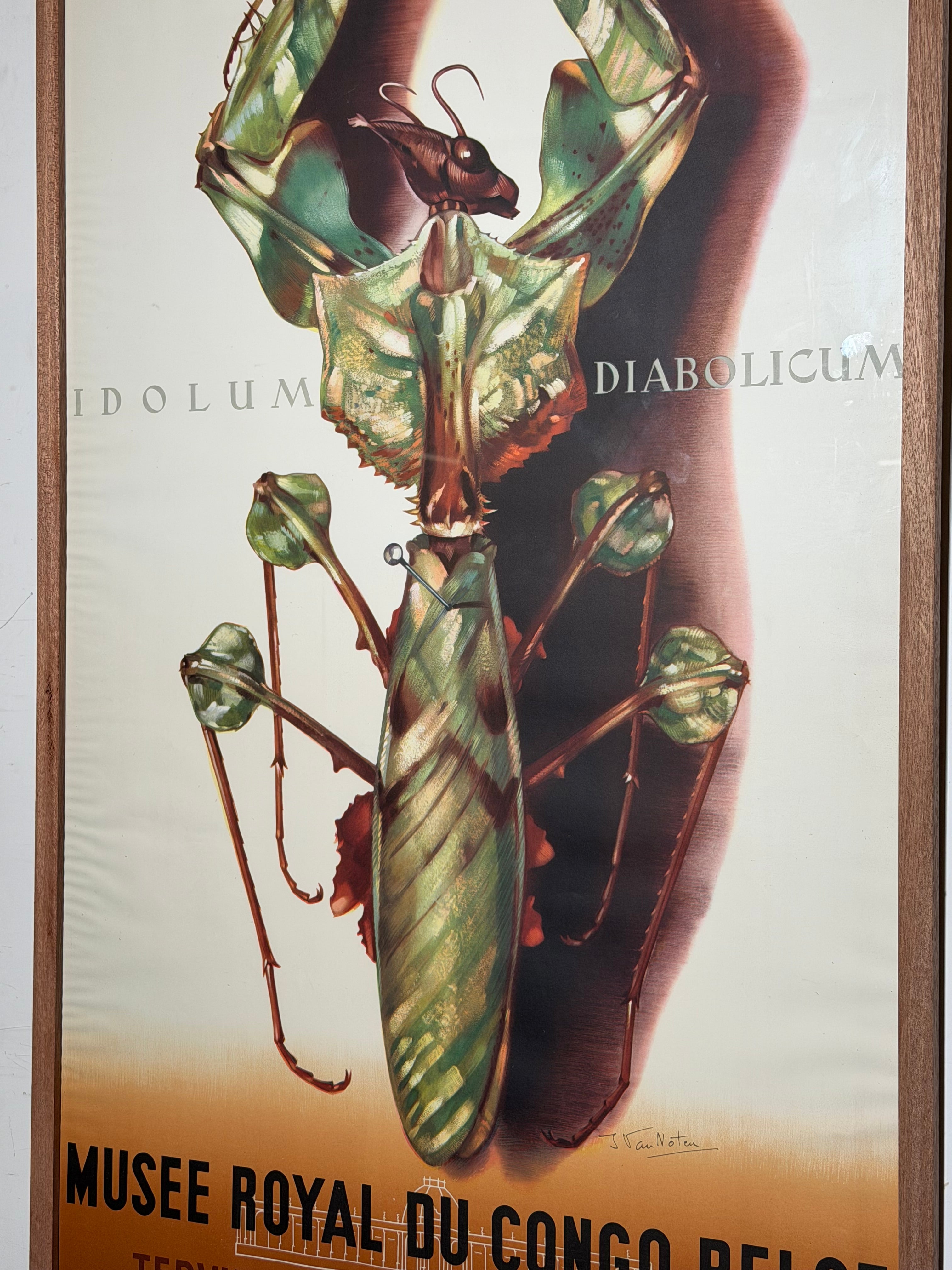 Vintage exhibition poster / lithograph – Musée Royal du Congo Belge by Jean Van Noten, Tervuren
