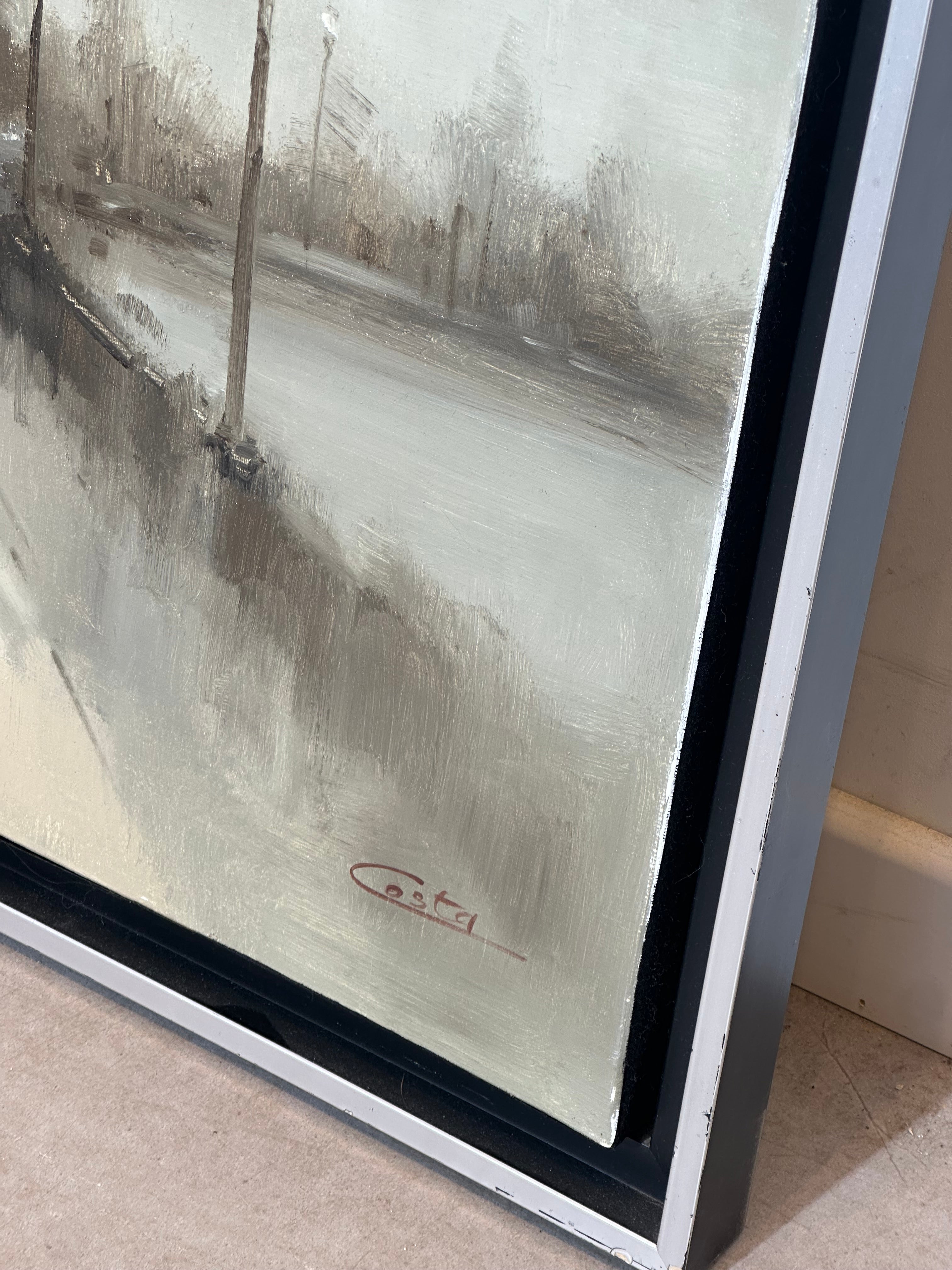 Peinture de paysage urbain par Costa « Paris »
