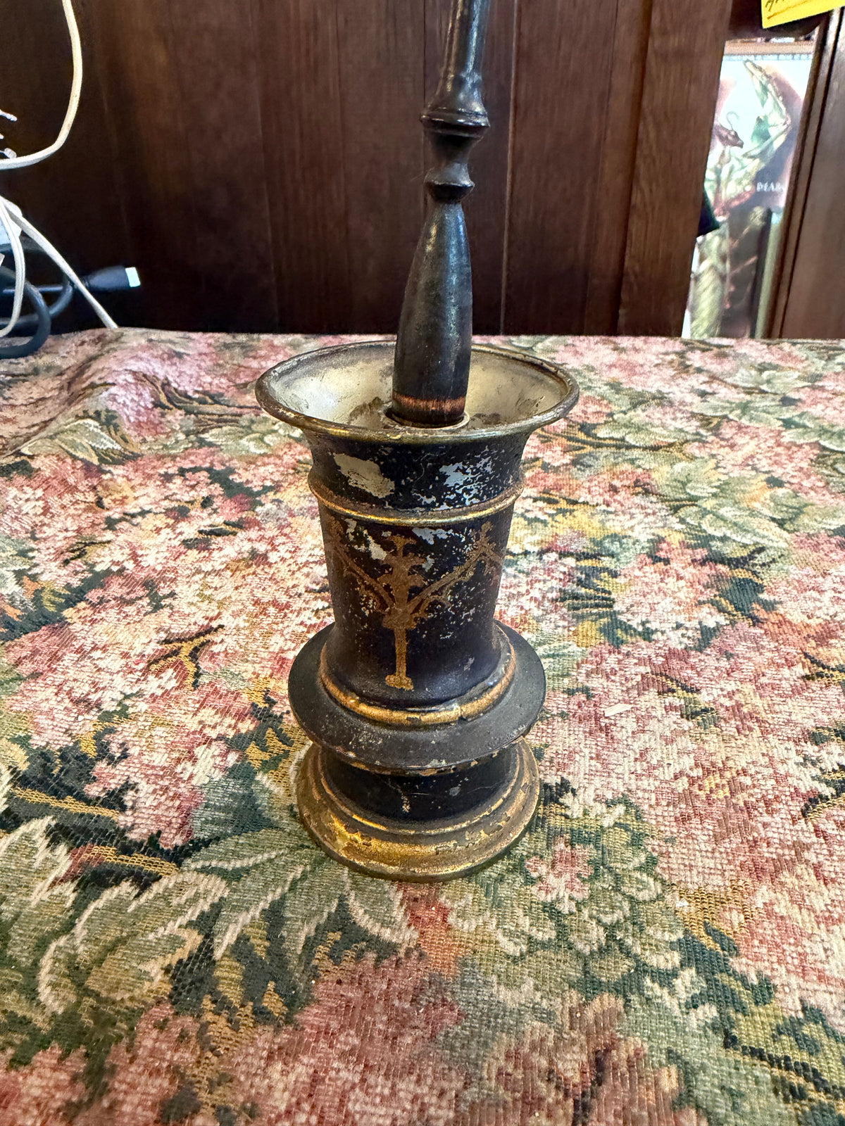 Pair of 19th-Century Fireplace Shields – Black & Gold