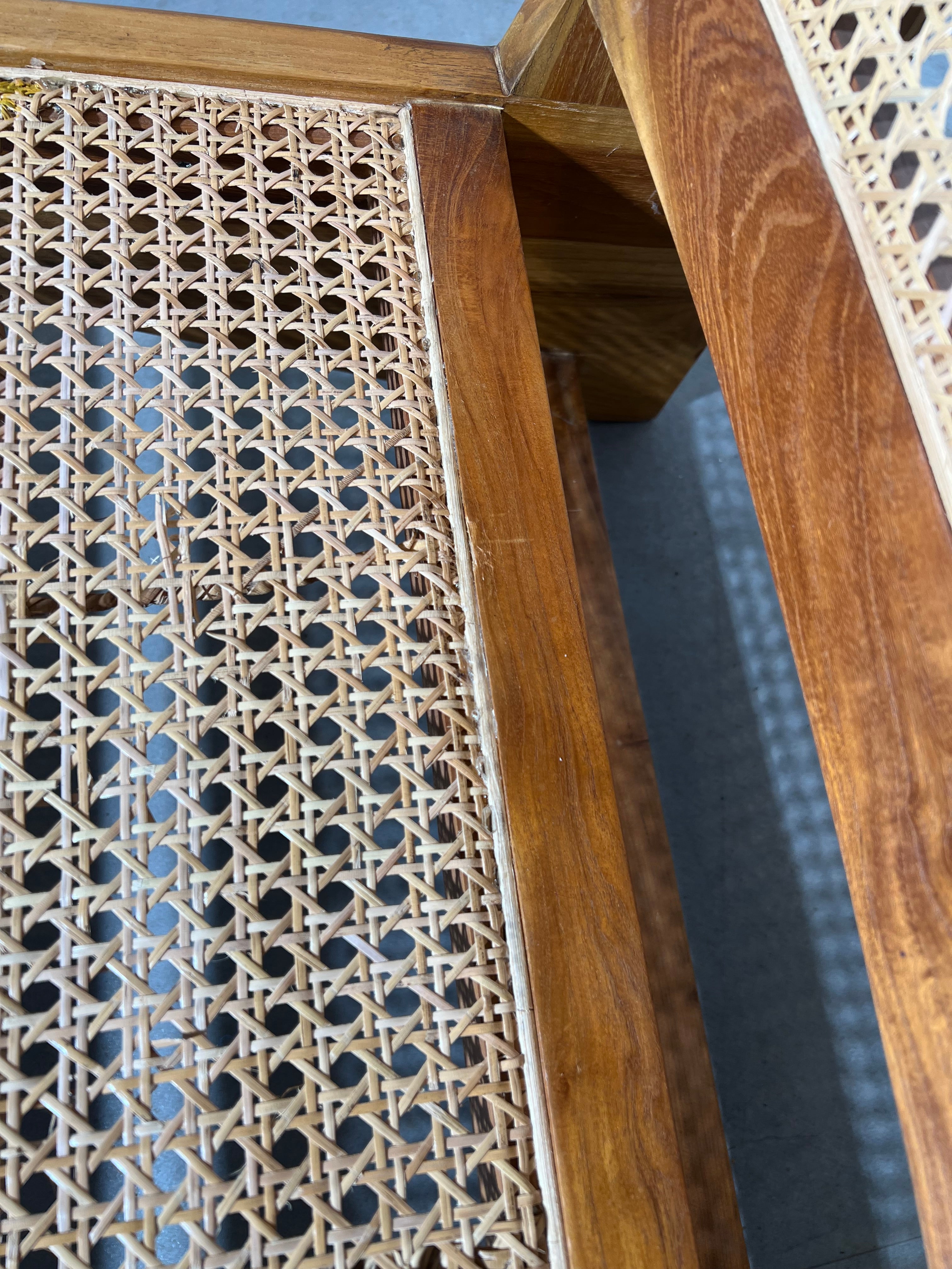 Kangaroo Lounge Chair In Teak & Rattan