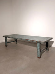 Antique Coffee Table – Distressed Turquoise