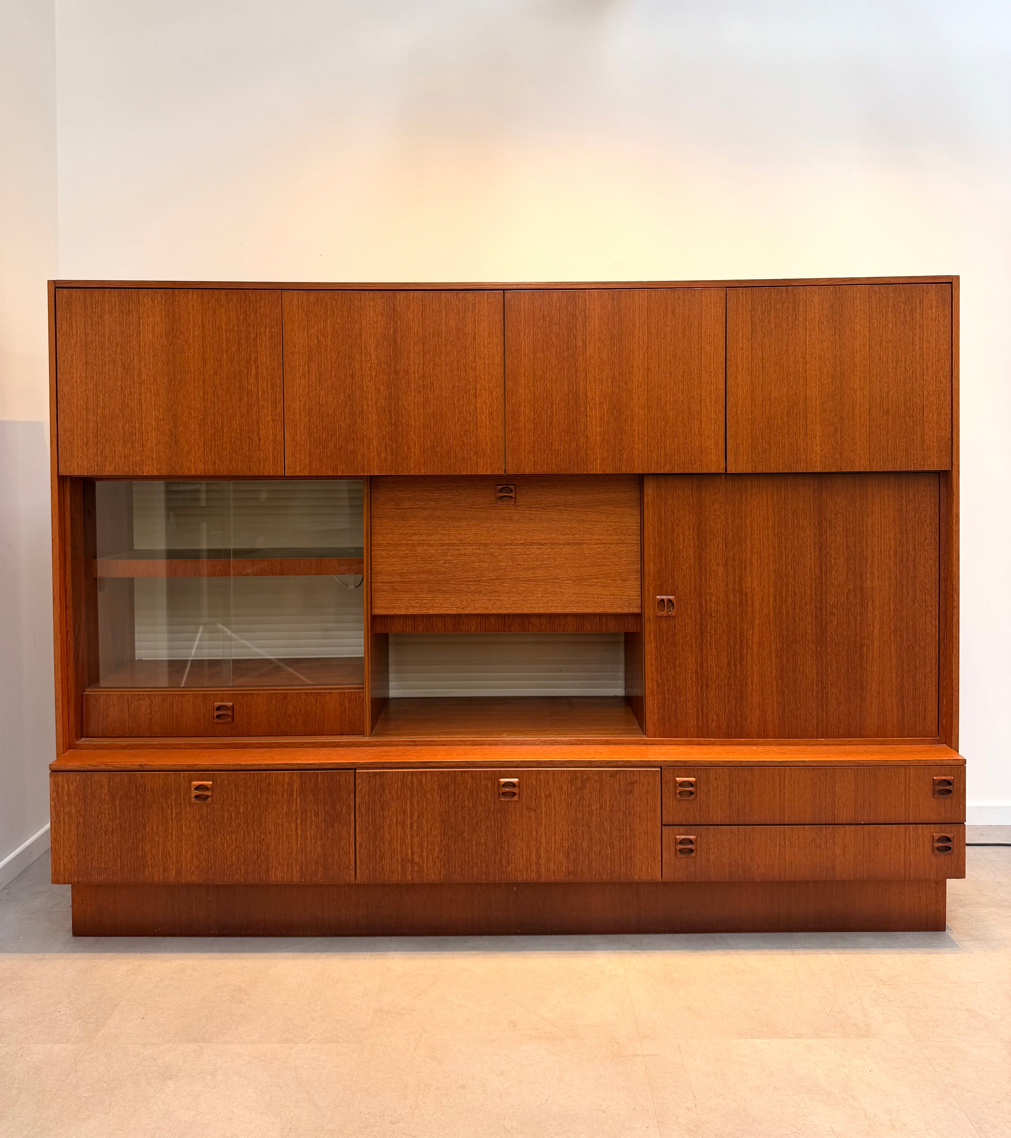 Danish Mid-Century Modern Teak Wall Unit
