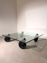 Gae Aulenti “Tavolo con Ruote” Coffee Table