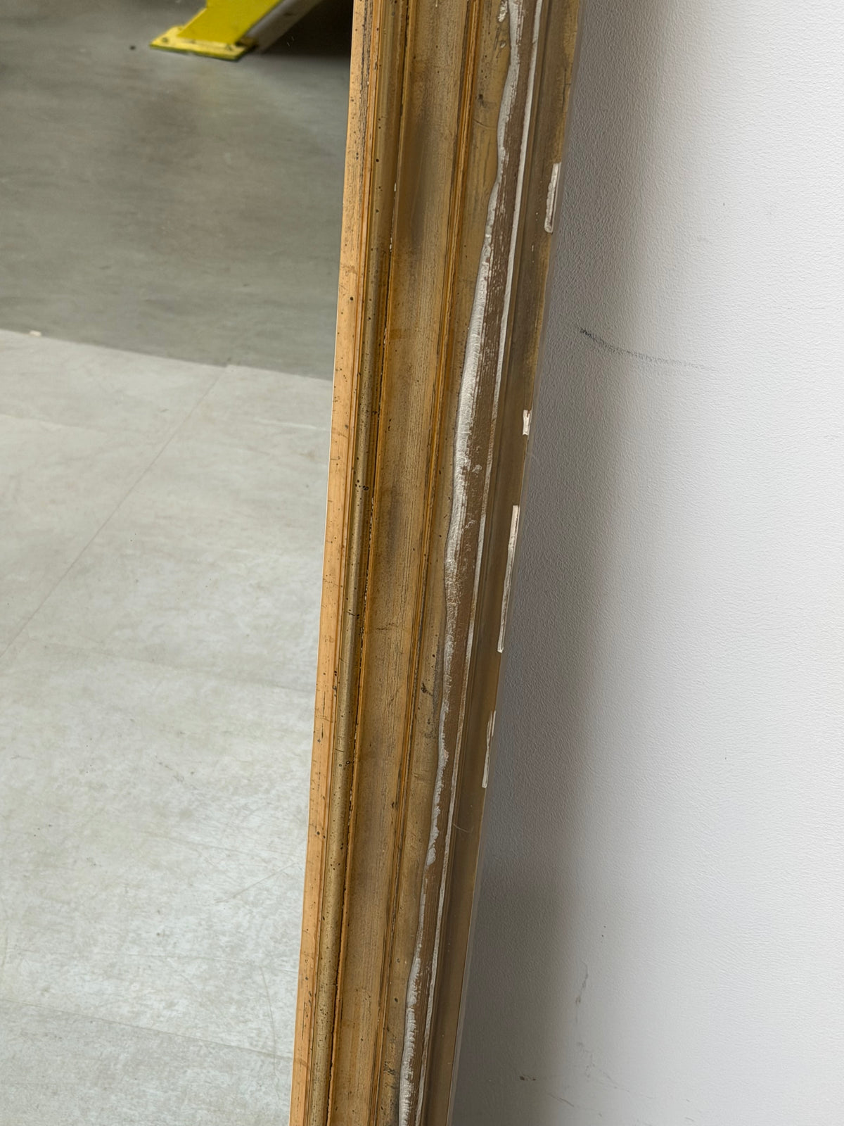 19th-Century Gilt Mirror with Ornate Crest — 192 × 100 cm