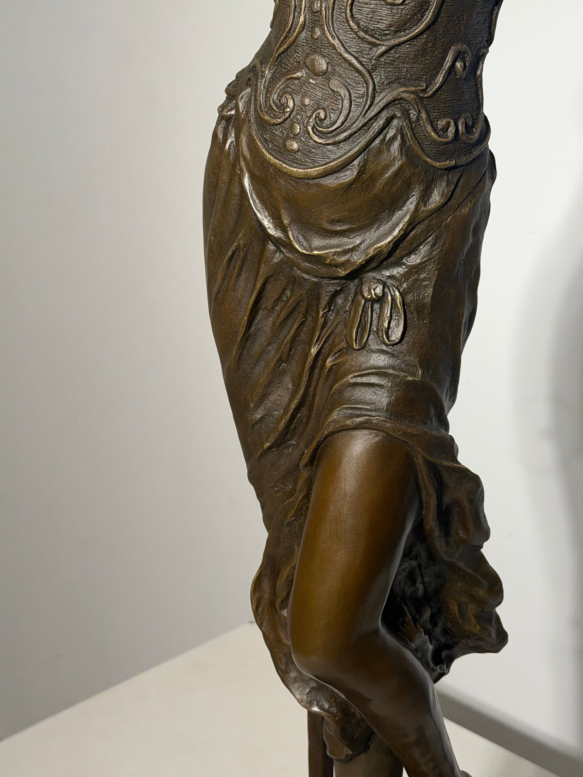 Large Bronze Lady Justice Statue on Marble Base – Signed “Mayer” – 100 cm