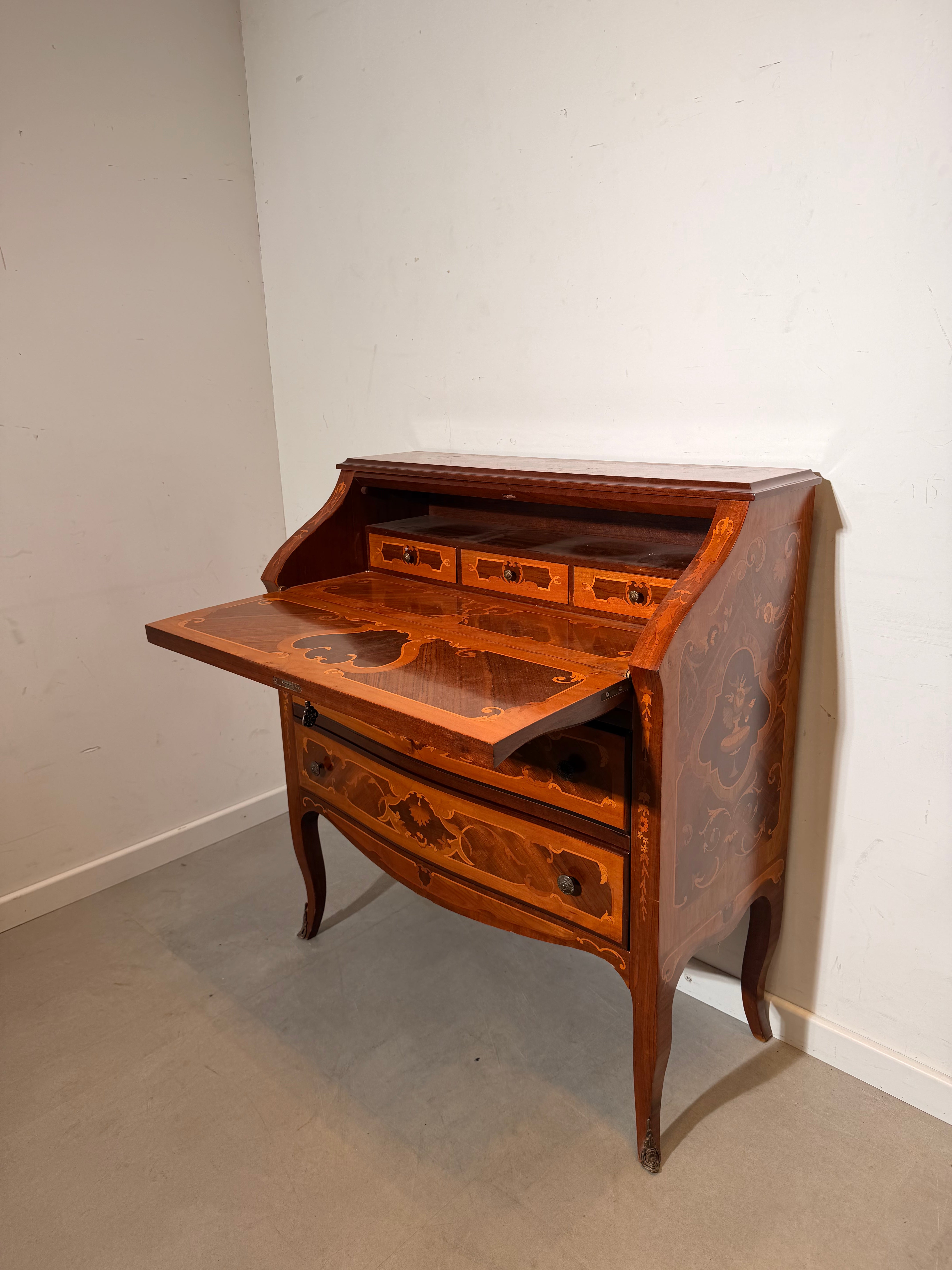 Secretary Desk In Marquetry