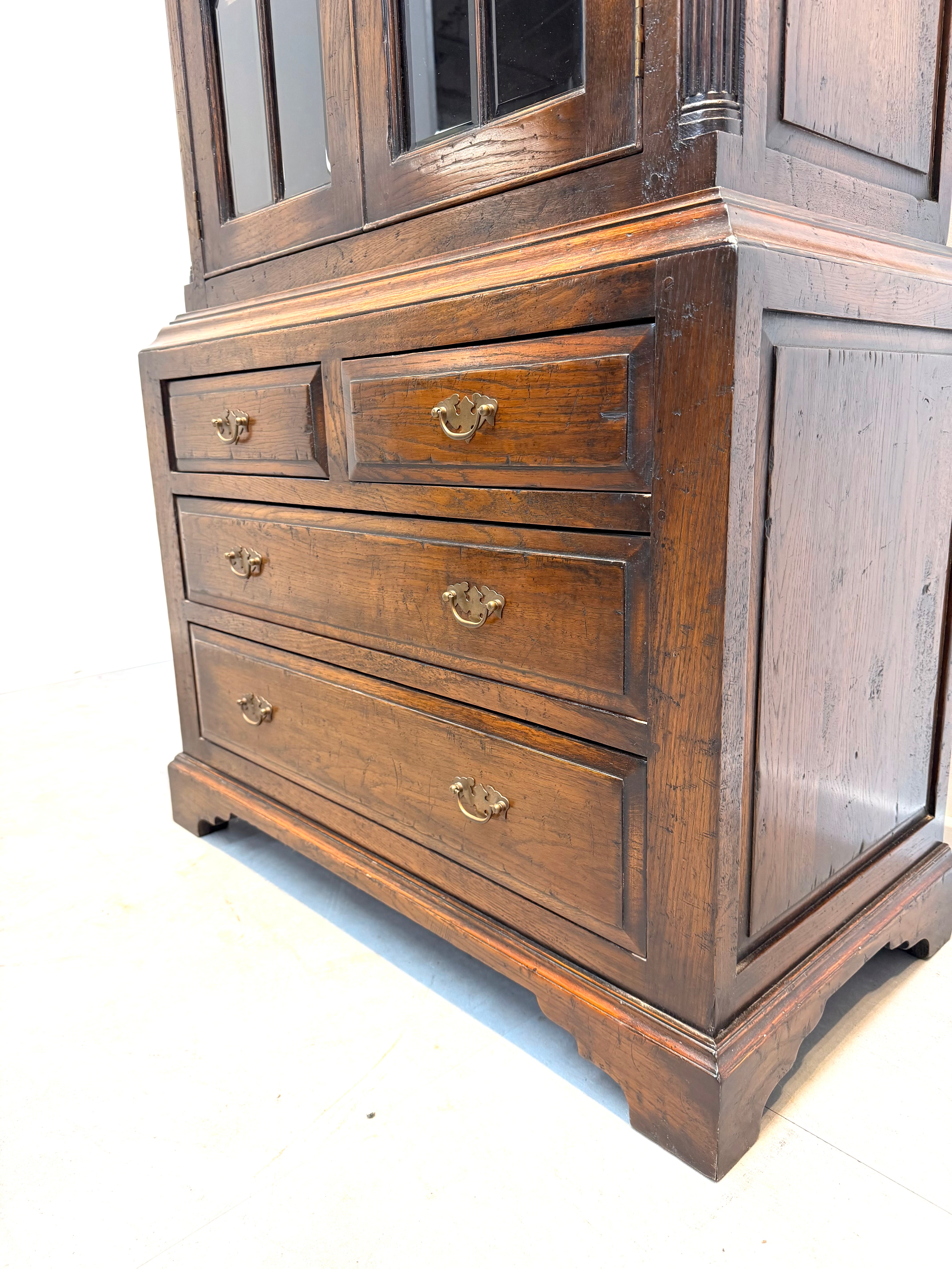 Old New England Oak Housekeeper’s Cabinet