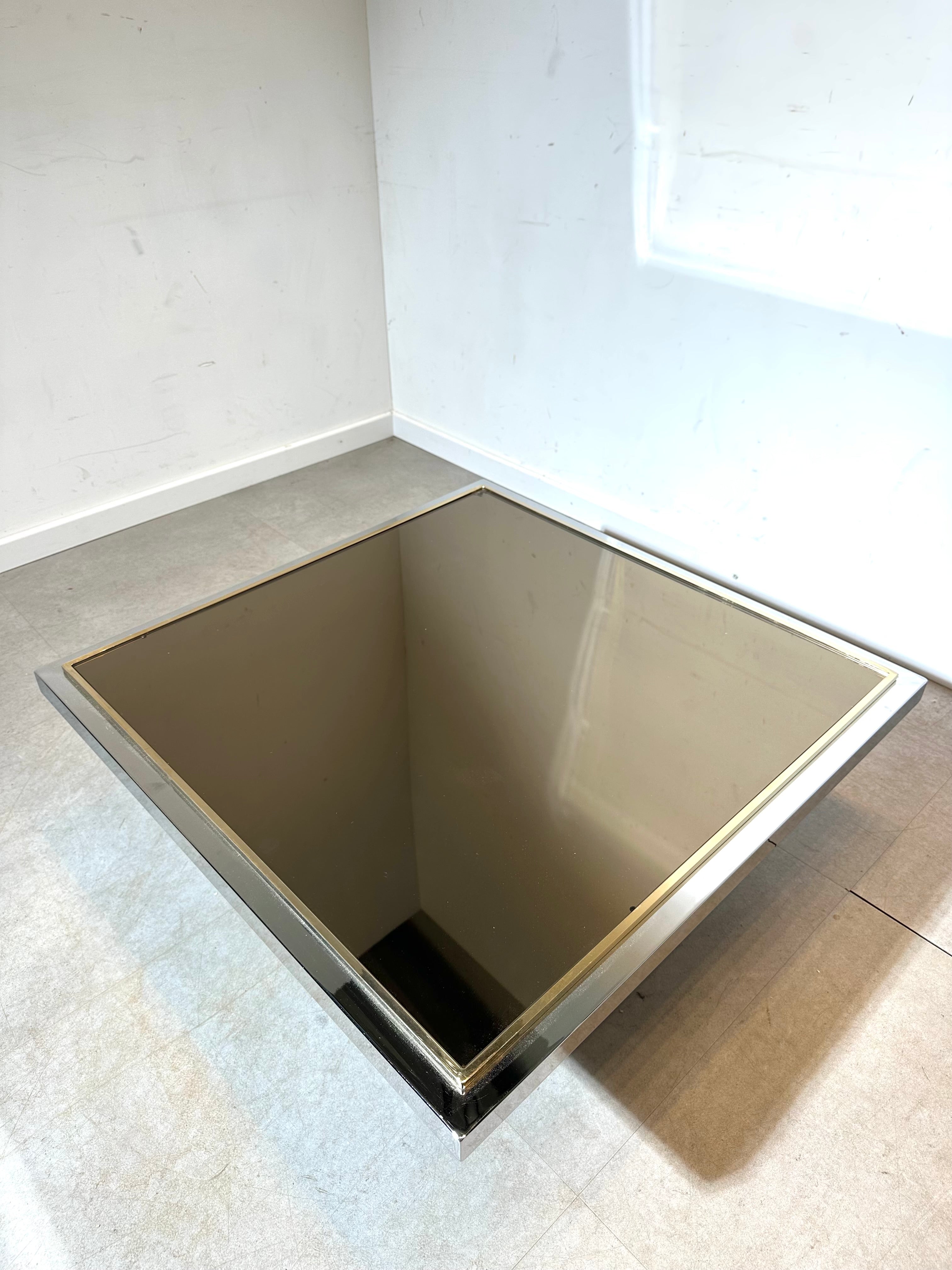 Chrome & Smoked Coffee Table