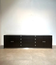 Large dark oak modernist sideboard