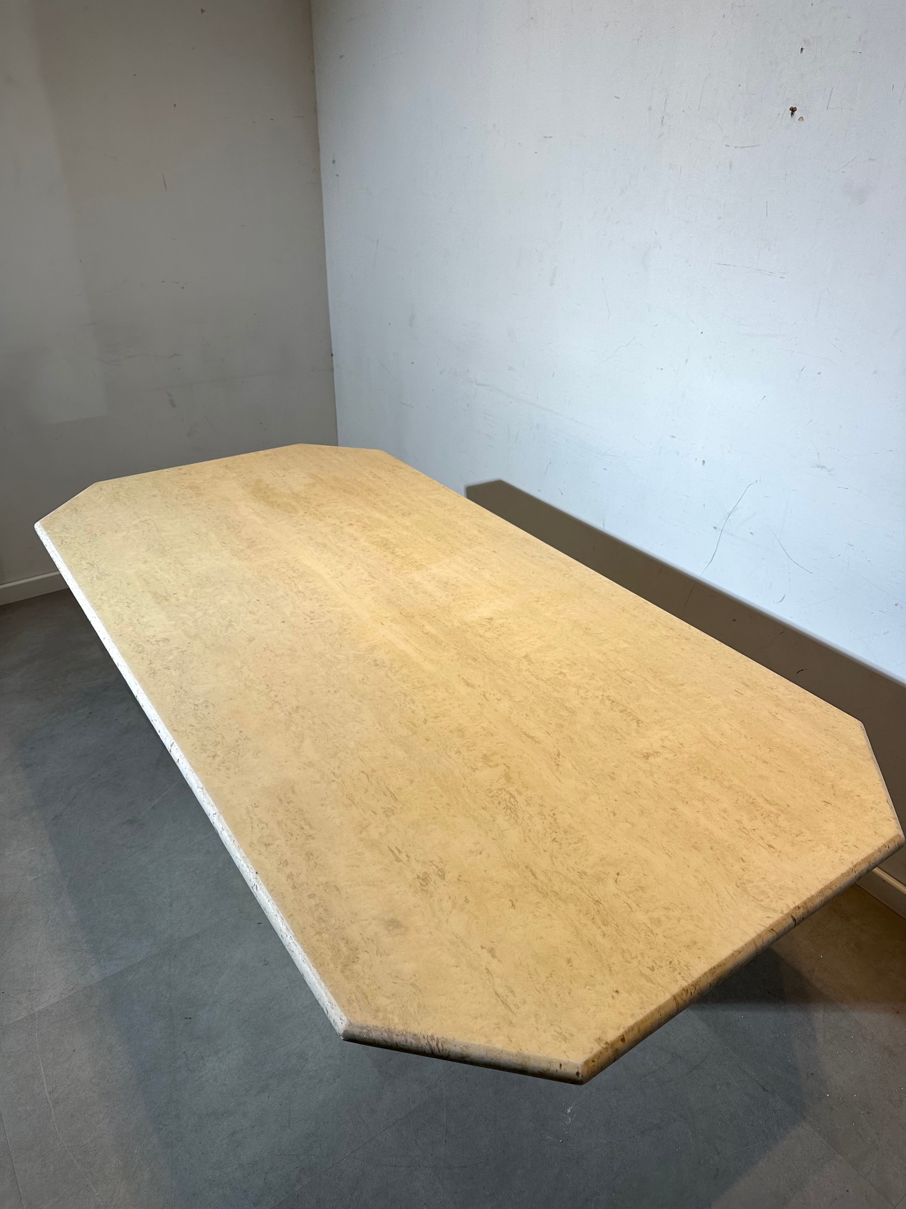 Vintage Travertine Dining Table