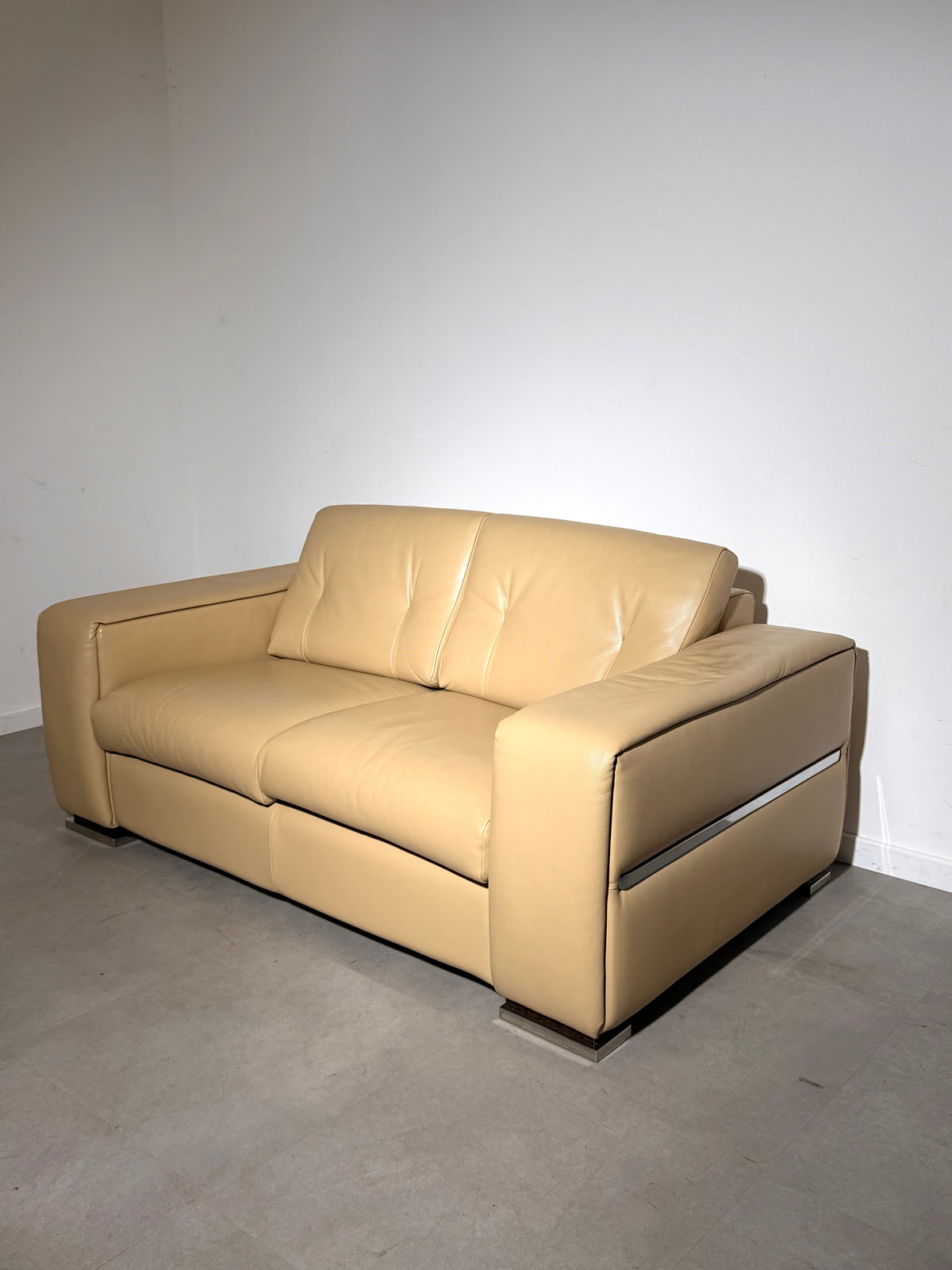 Italian Leather Two-Seater Sofa