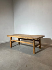 Vintage rustic wooden coffee table