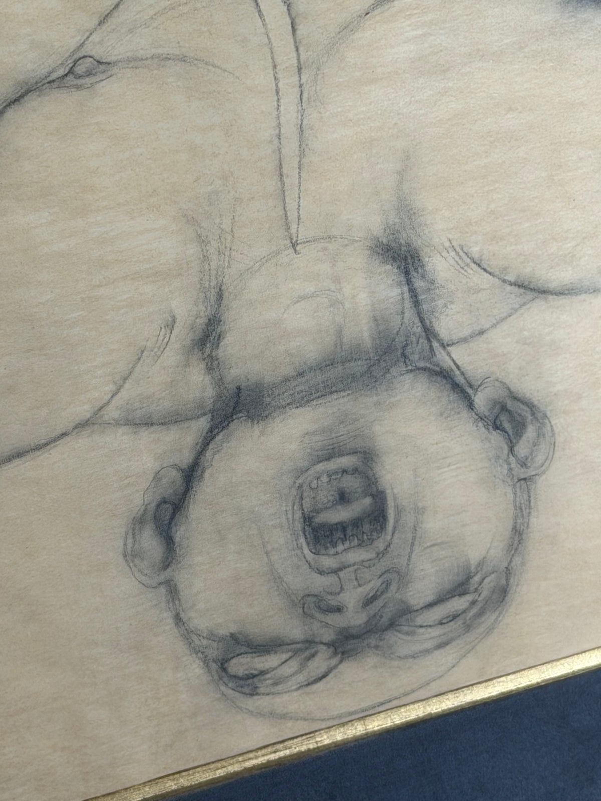 René Knapen – Surrealist Graphite Drawing with Gallery Certificate