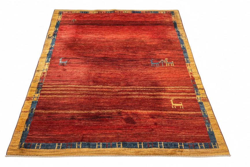 Handknotted Iranian Gabbeh Carpet