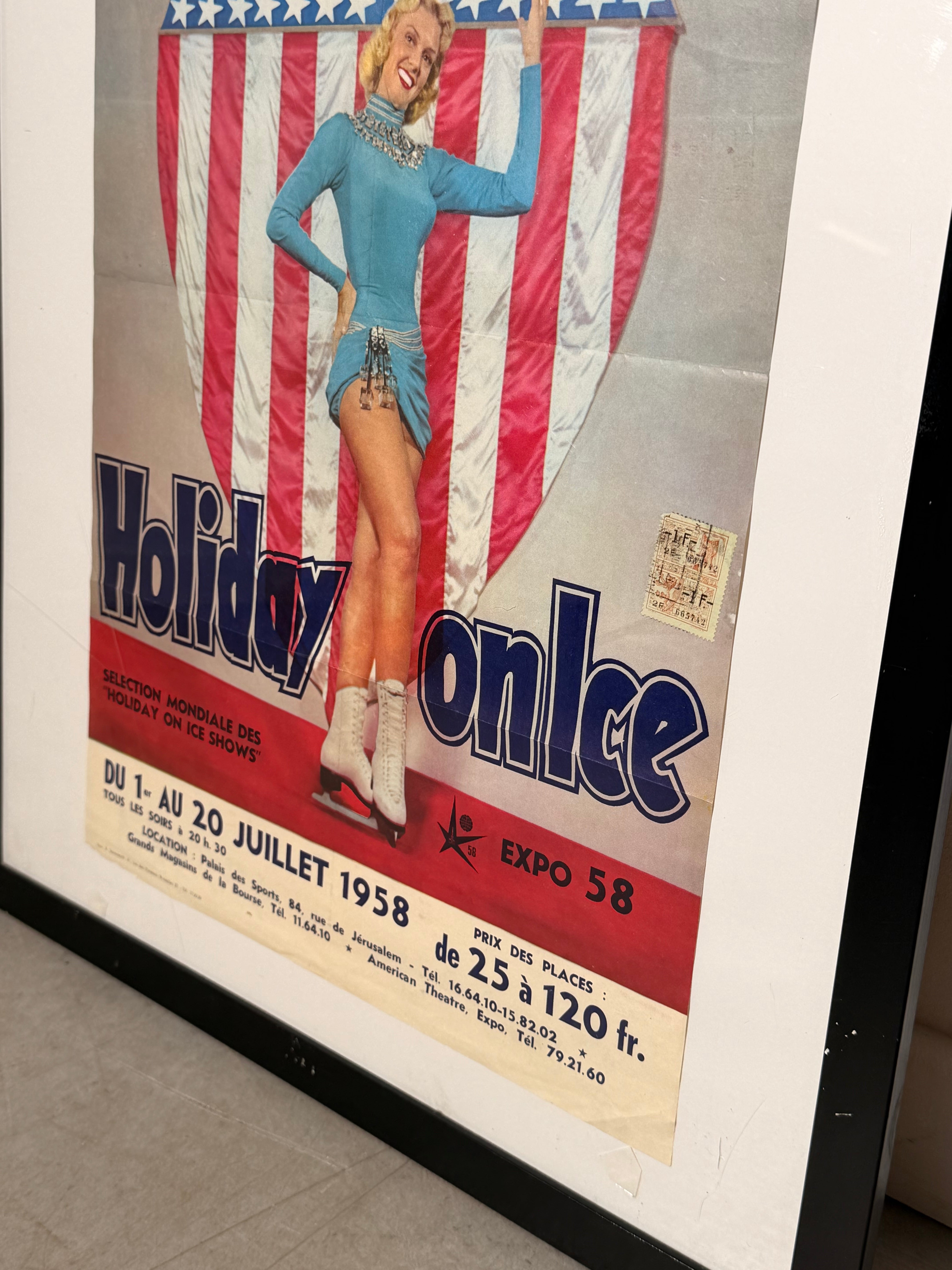 Original Expo 58 Holiday on Ice Poster | Palais des Sports Brussels 1958