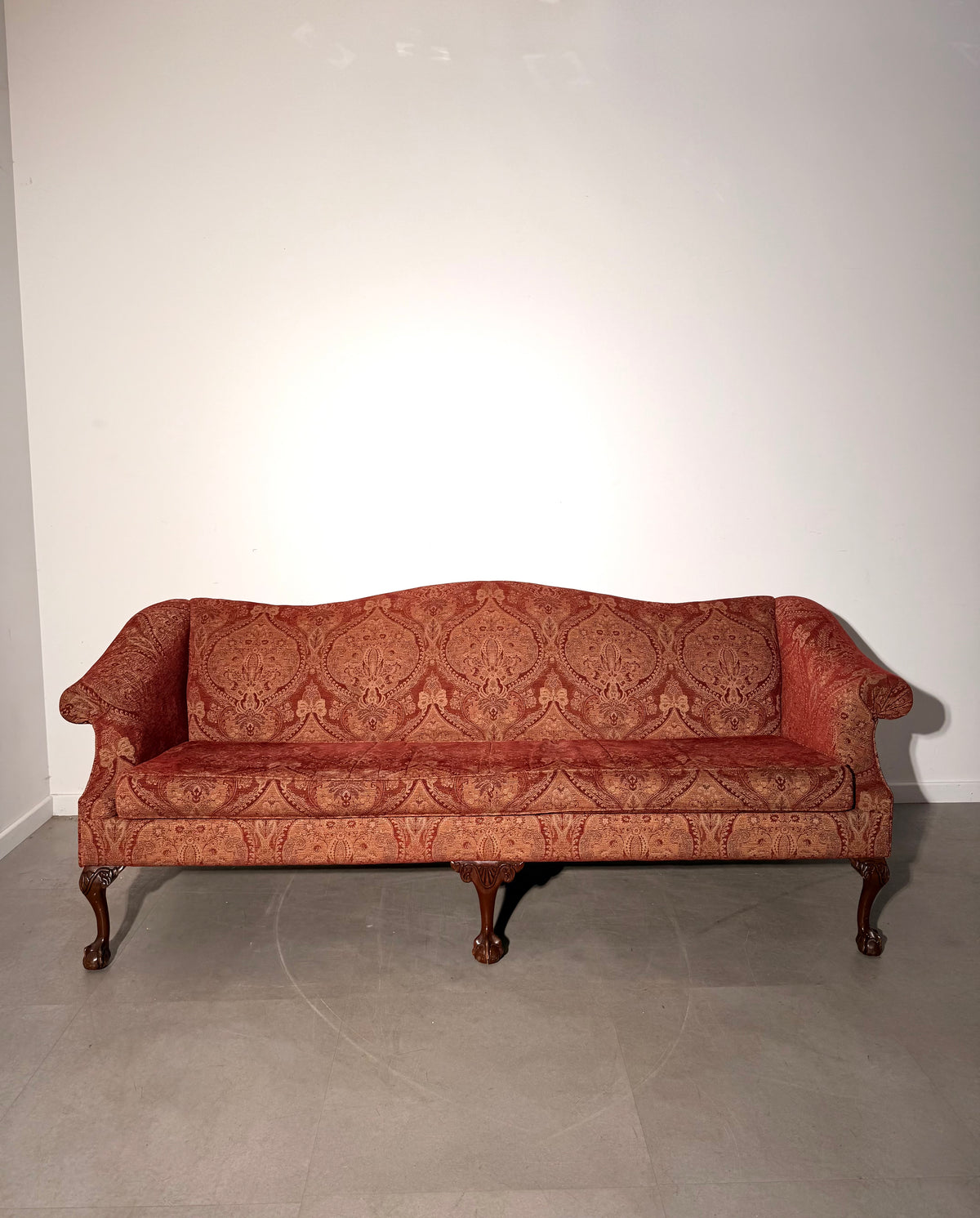 Antique Chippendale Sofa with Claw & Ball Feet