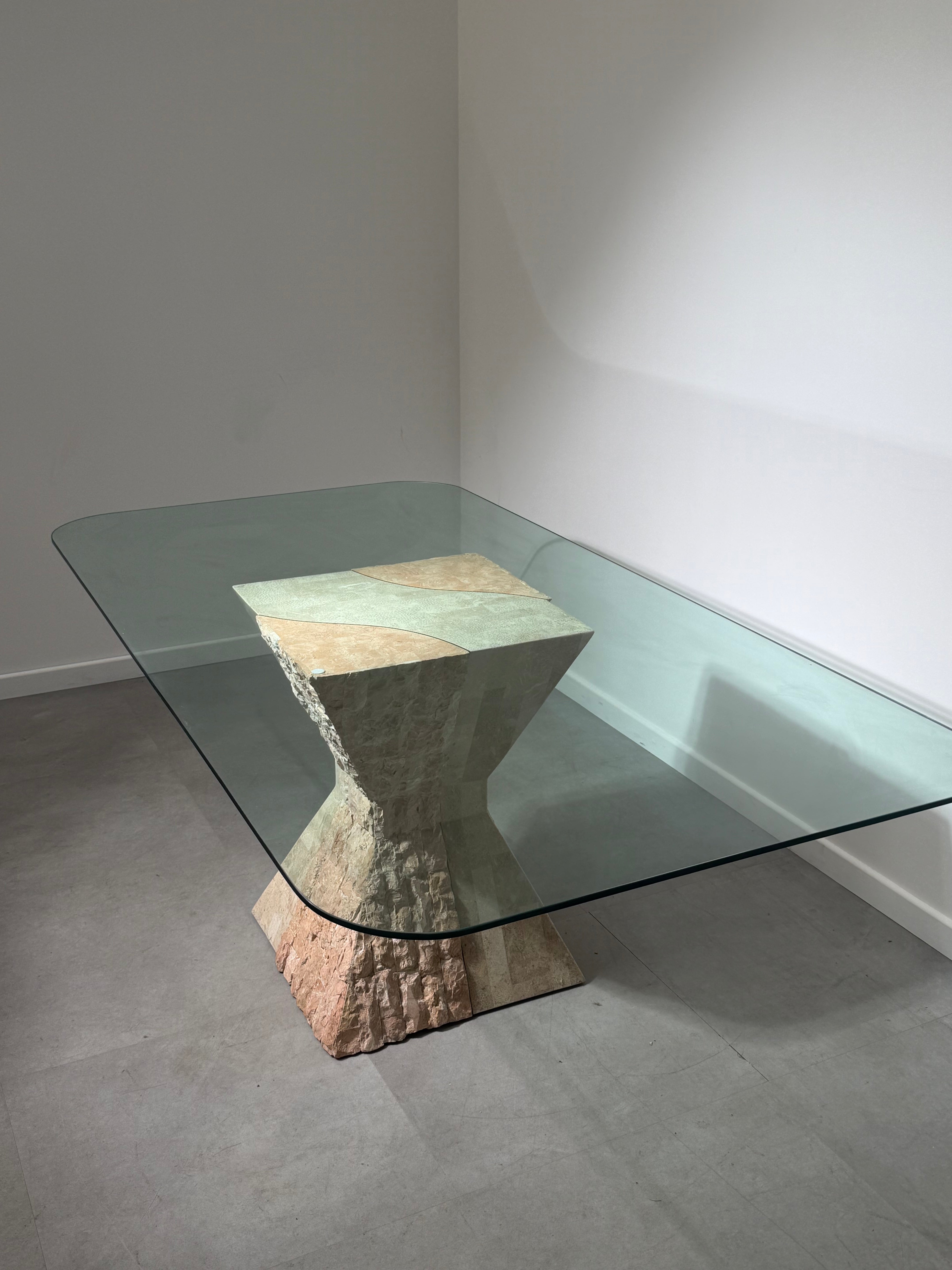 Mactan Stone Dining Table with Glass Top