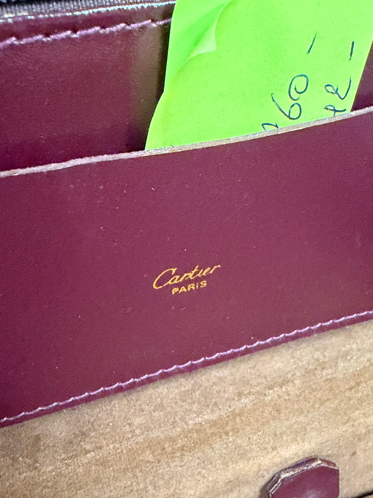 Cartier Paris Burgundy Leather Attaché Case – 46 × 32 × 10 cm