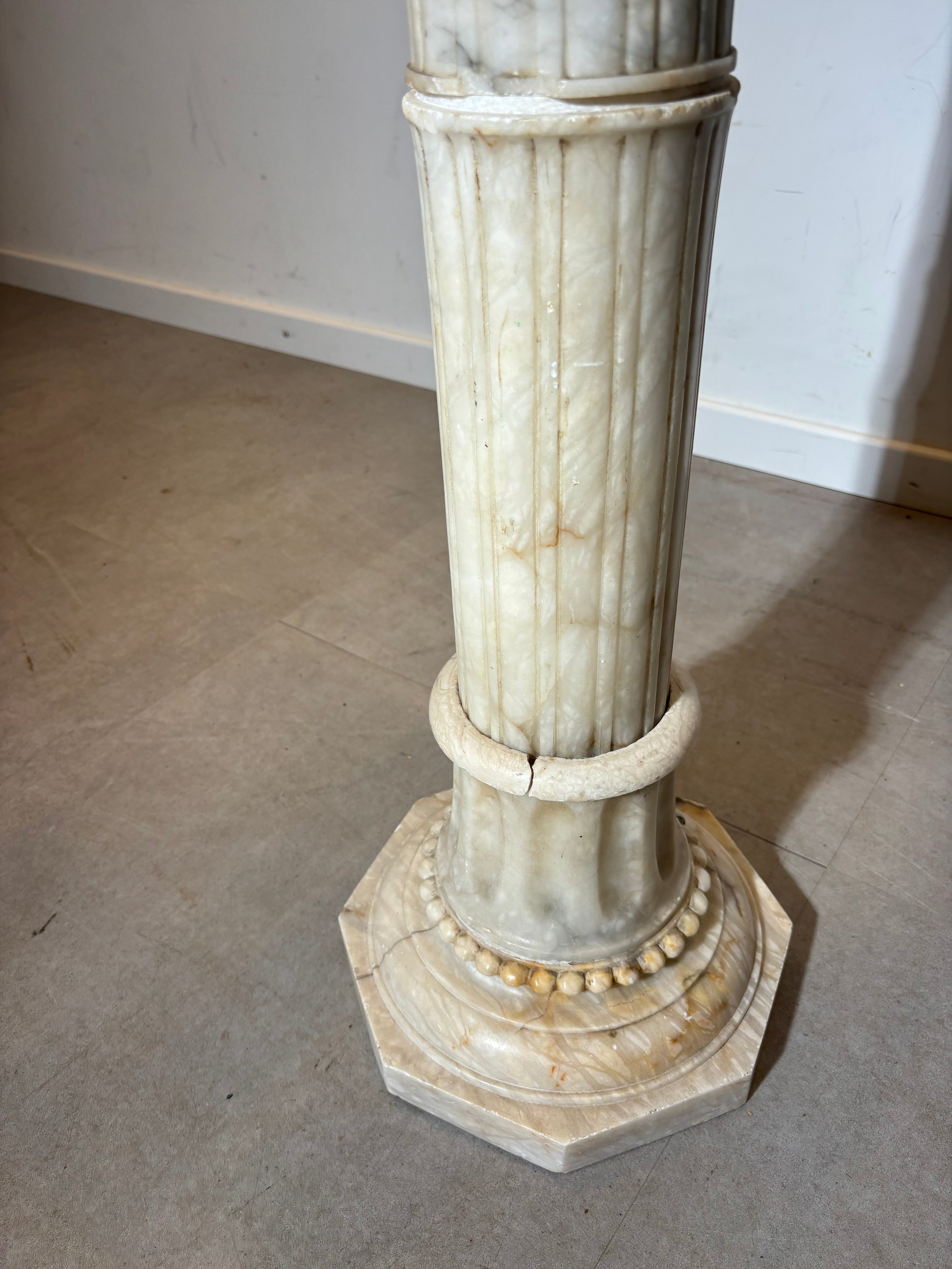 Antique marble pedestal