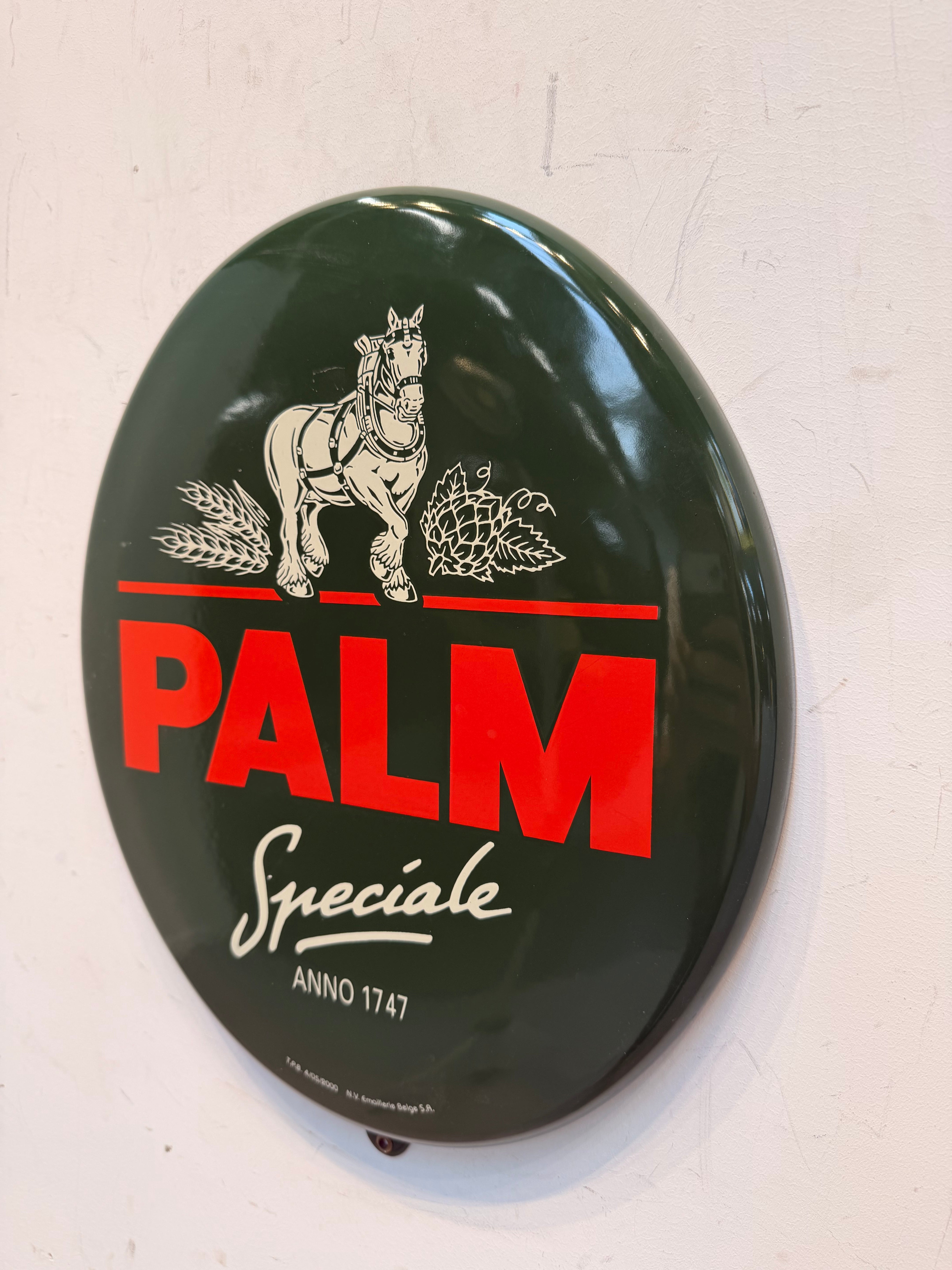 PALM Speciale Enameled Beer Advertising Sign