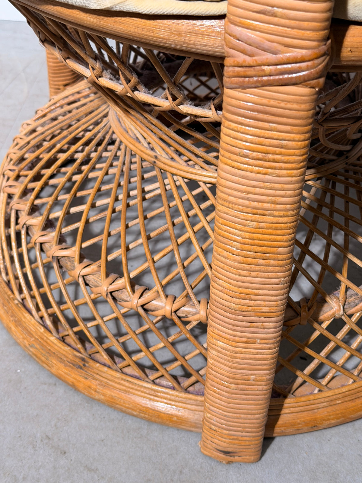 Vintage Rattan Peacock Chair