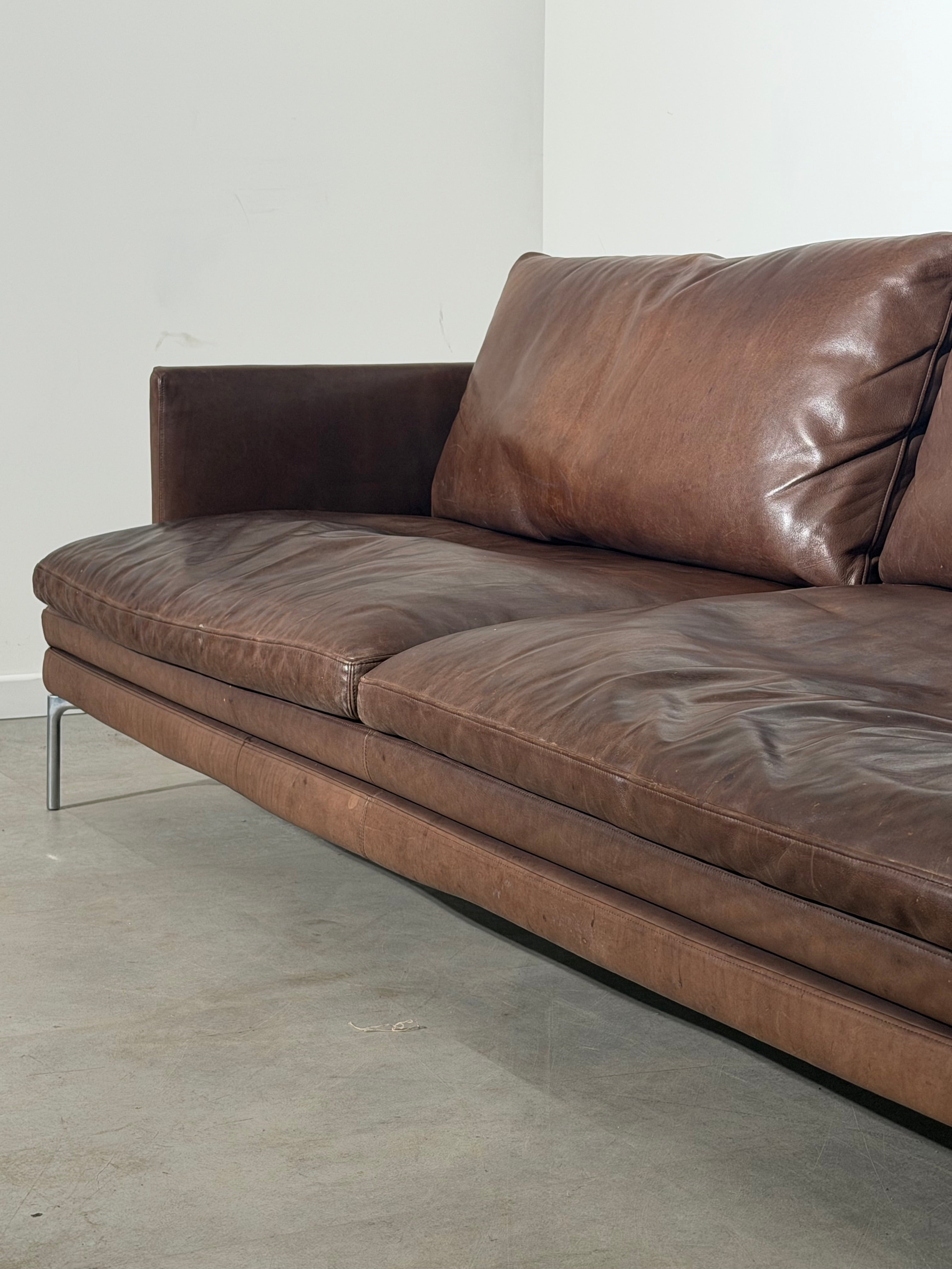 Zanotta “William” Sofa – Cognac Leather