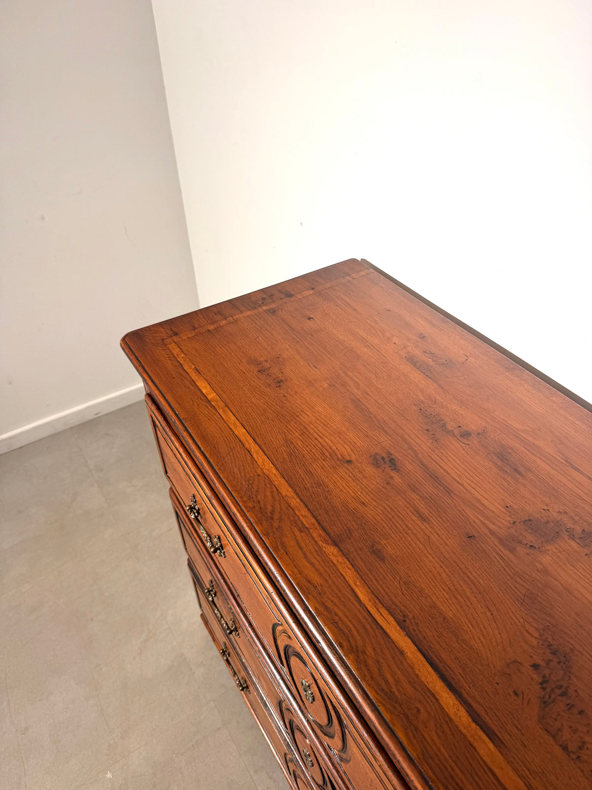 Antique Oak Three-Drawer Chest of Drawers