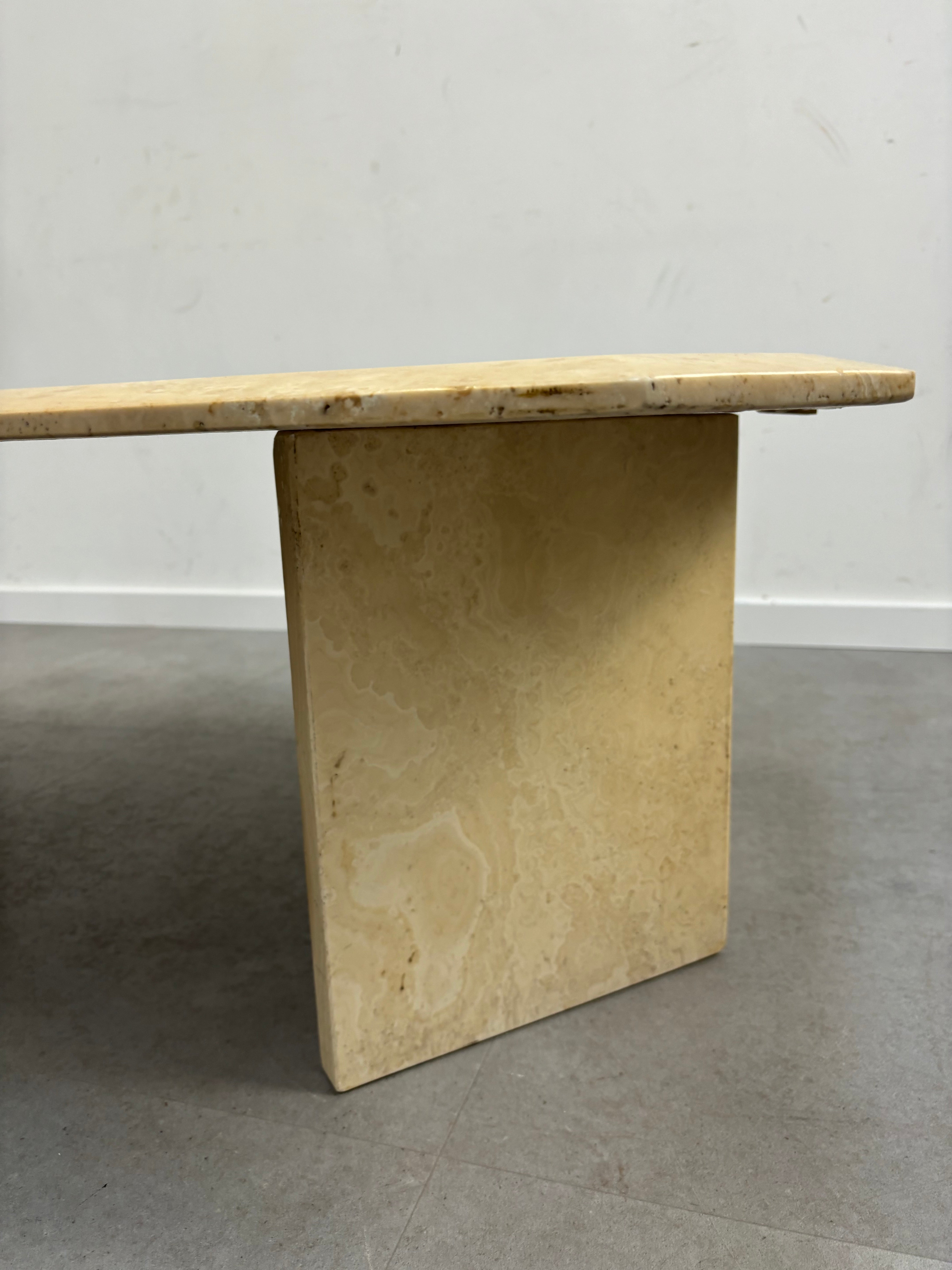 Italian travertine coffee table