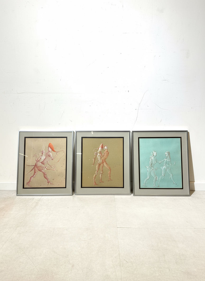 Leonor Fini – Lithographie surréaliste à deux figures