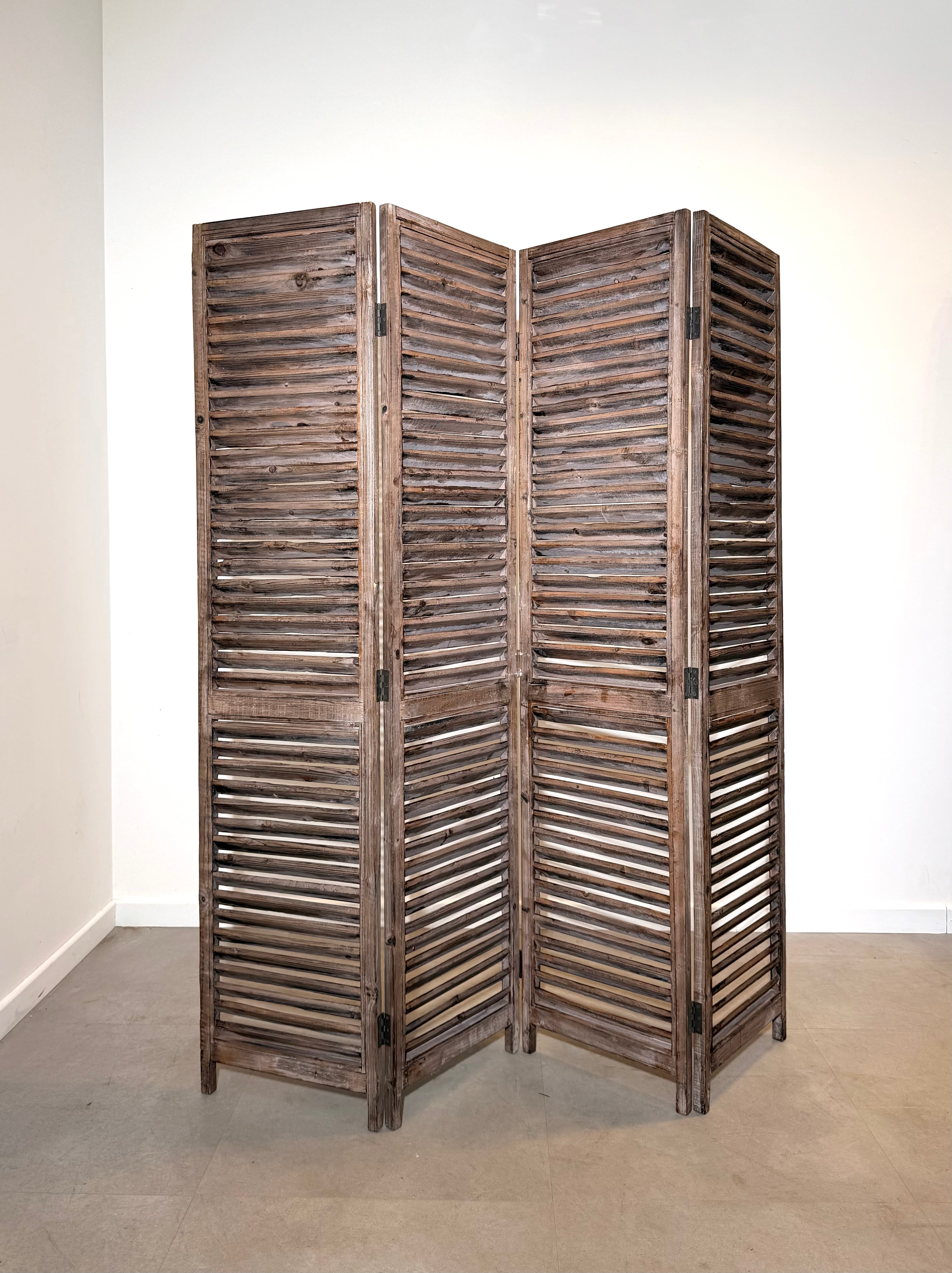 Wooden Louvered Room Divider
